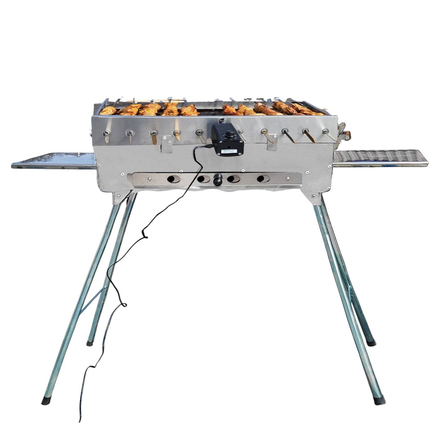 Mangal Astana mit Drehspießregler 11 Spieße 230V Alumotor