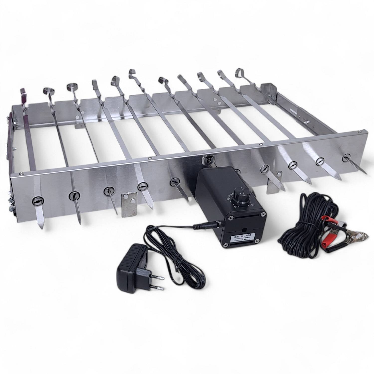 Mangal Astana mit Drehspießregler 11 Spieße 230V Alumotor