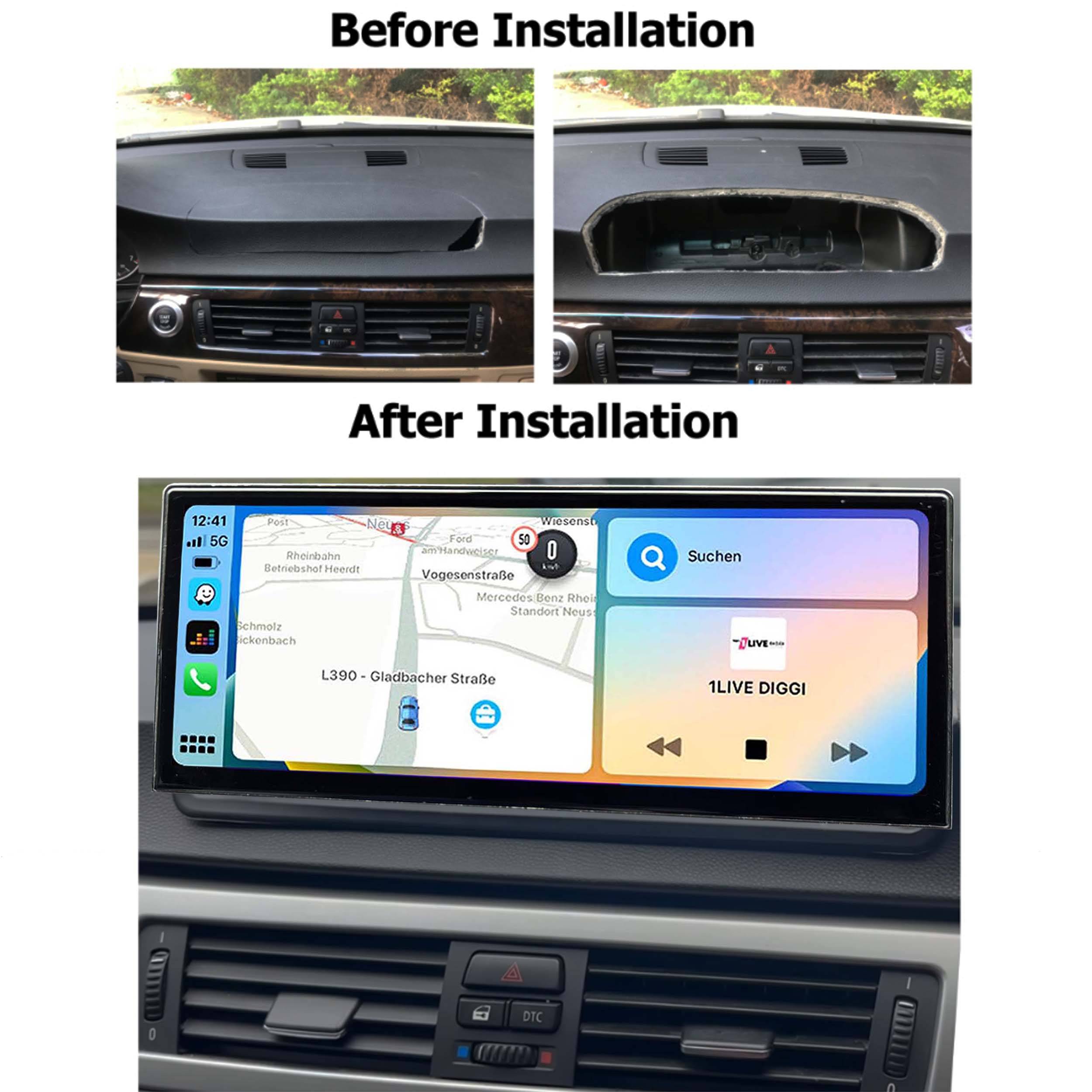 Für BMW 3er E90 E91 E92 E93 + I-Drive 12,3" Touchscreen Android GPS Navi CarPlay