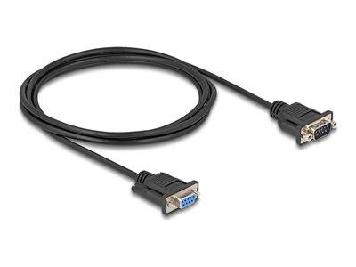 DELOCK Kabel Seriell D-Sub9 1m St/Bu mit schmalem St-Gehäuse Multimedia-Technik Adapter