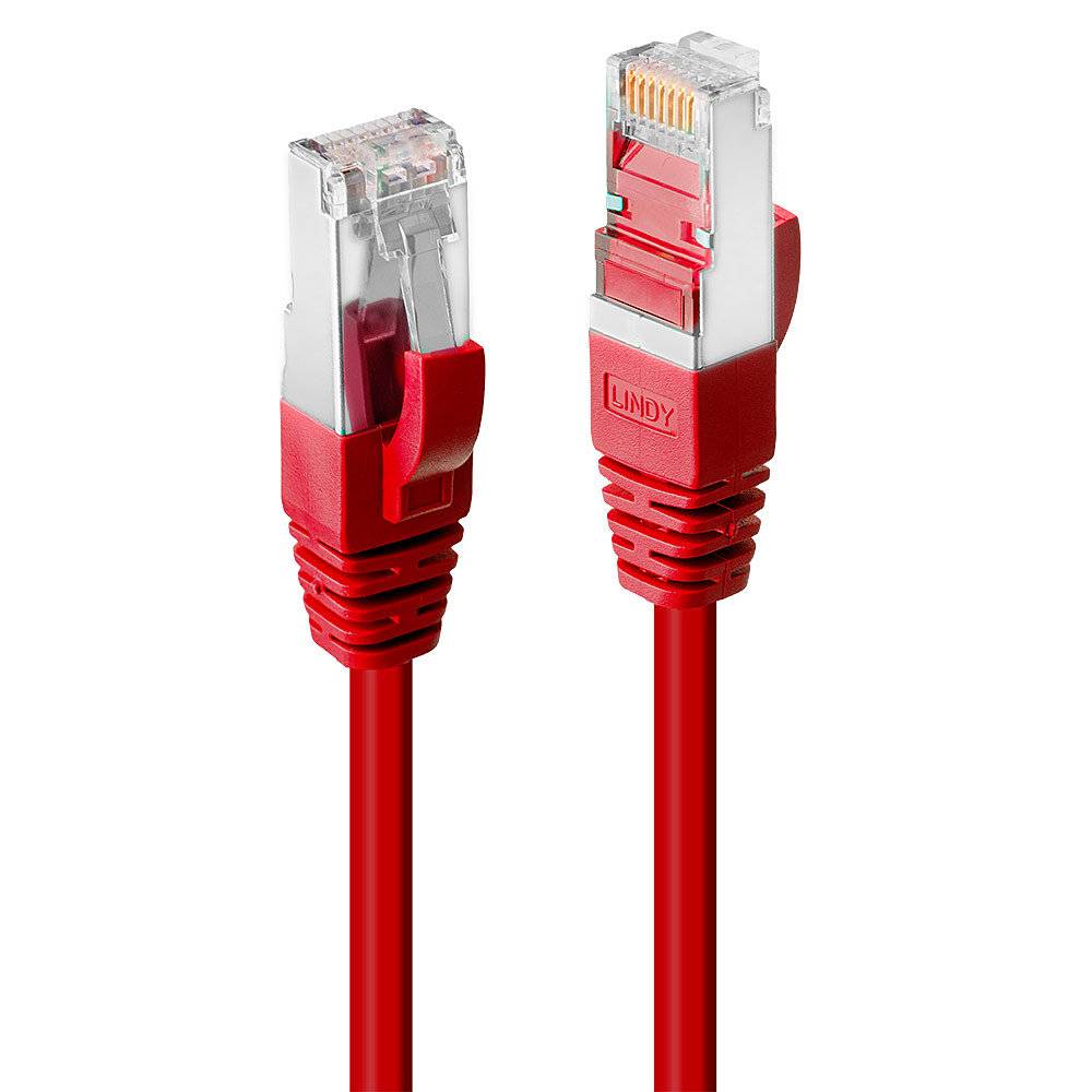LINDY Patchkabel Cat6 SSTP / S/FTP PIMF rot 2.00m Kabel RJ45 Cat.6