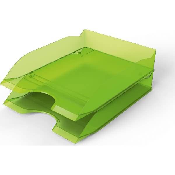 Briefablageschale BASIC A4 stapelbar transparent hellgrün