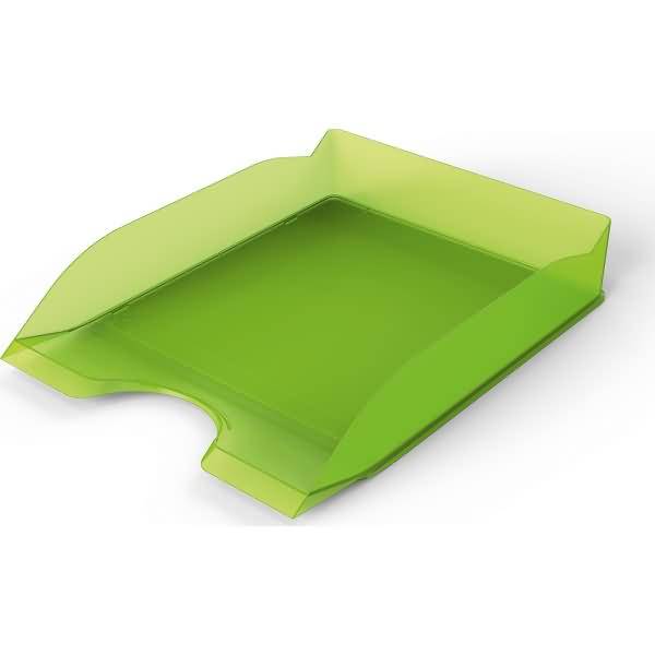 Briefablageschale BASIC A4 stapelbar transparent hellgrün