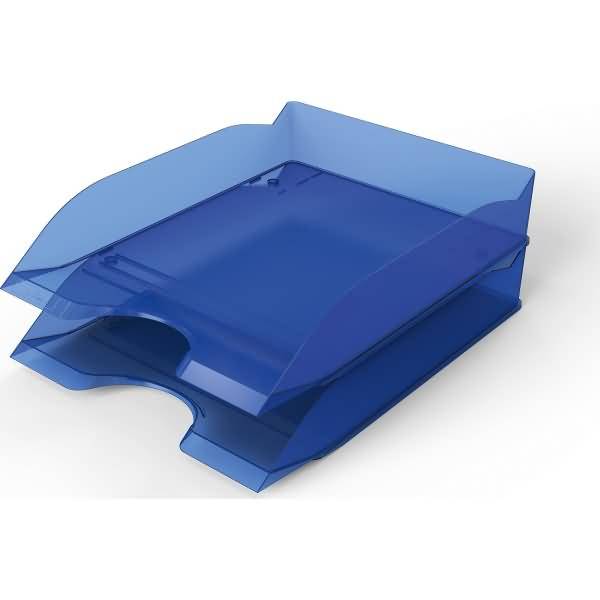 Briefablageschale BASIC A4 stapelbar transparent blau