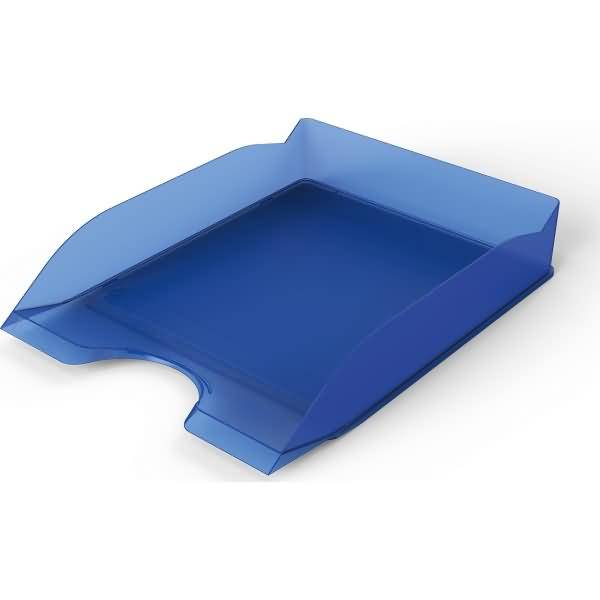Briefablageschale BASIC A4 stapelbar transparent blau