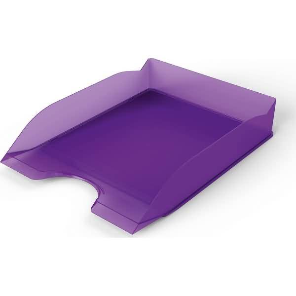Briefablageschale BASIC A4 stapelbar transparent violett