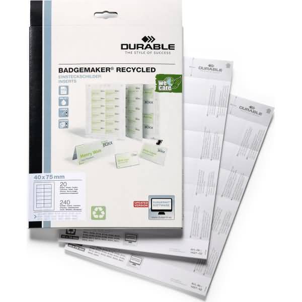 Einsteckschilder 40x75mm 20 Bogen (240 Schilder) weiß