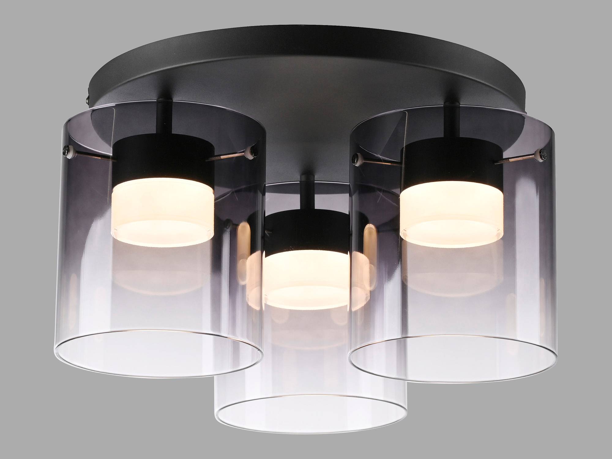 JUST LIGHT LED-Deckenleuchte 14041-18, 22,5W, 2400lm, 3000K, schwarz