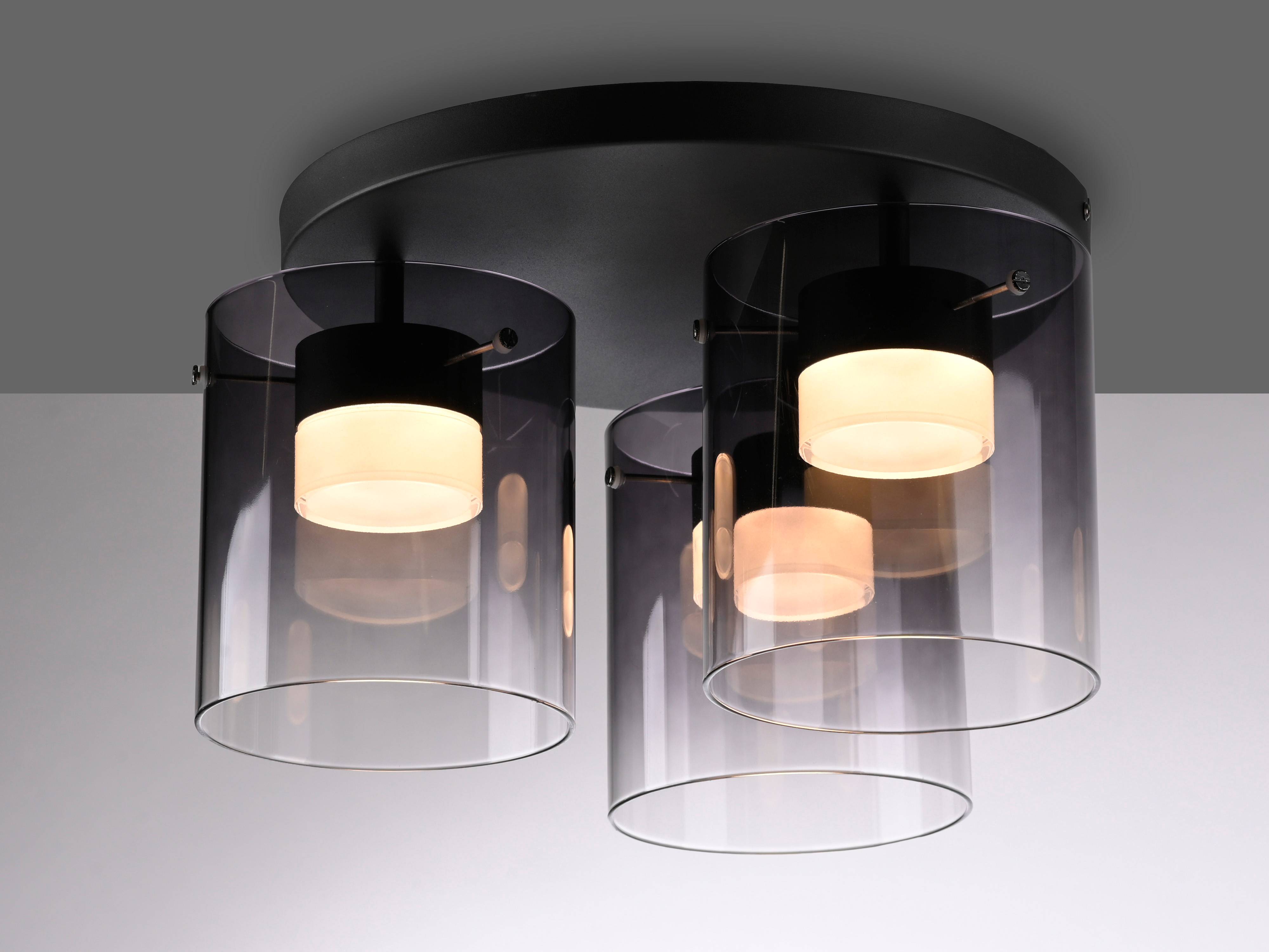 JUST LIGHT LED-Deckenleuchte 14041-18, 22,5W, 2400lm, 3000K, schwarz