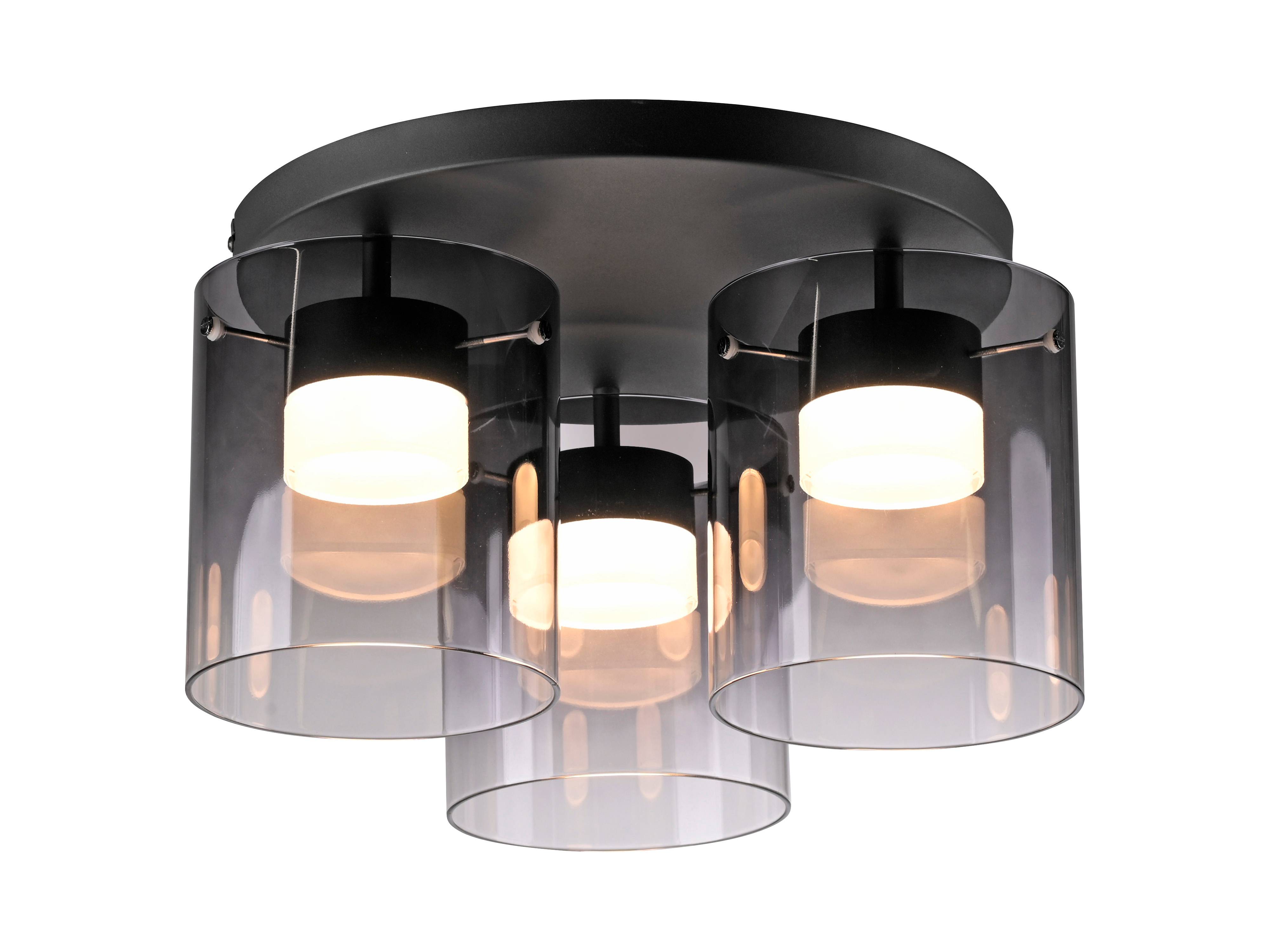 JUST LIGHT LED-Deckenleuchte 14041-18, 22,5W, 2400lm, 3000K, schwarz