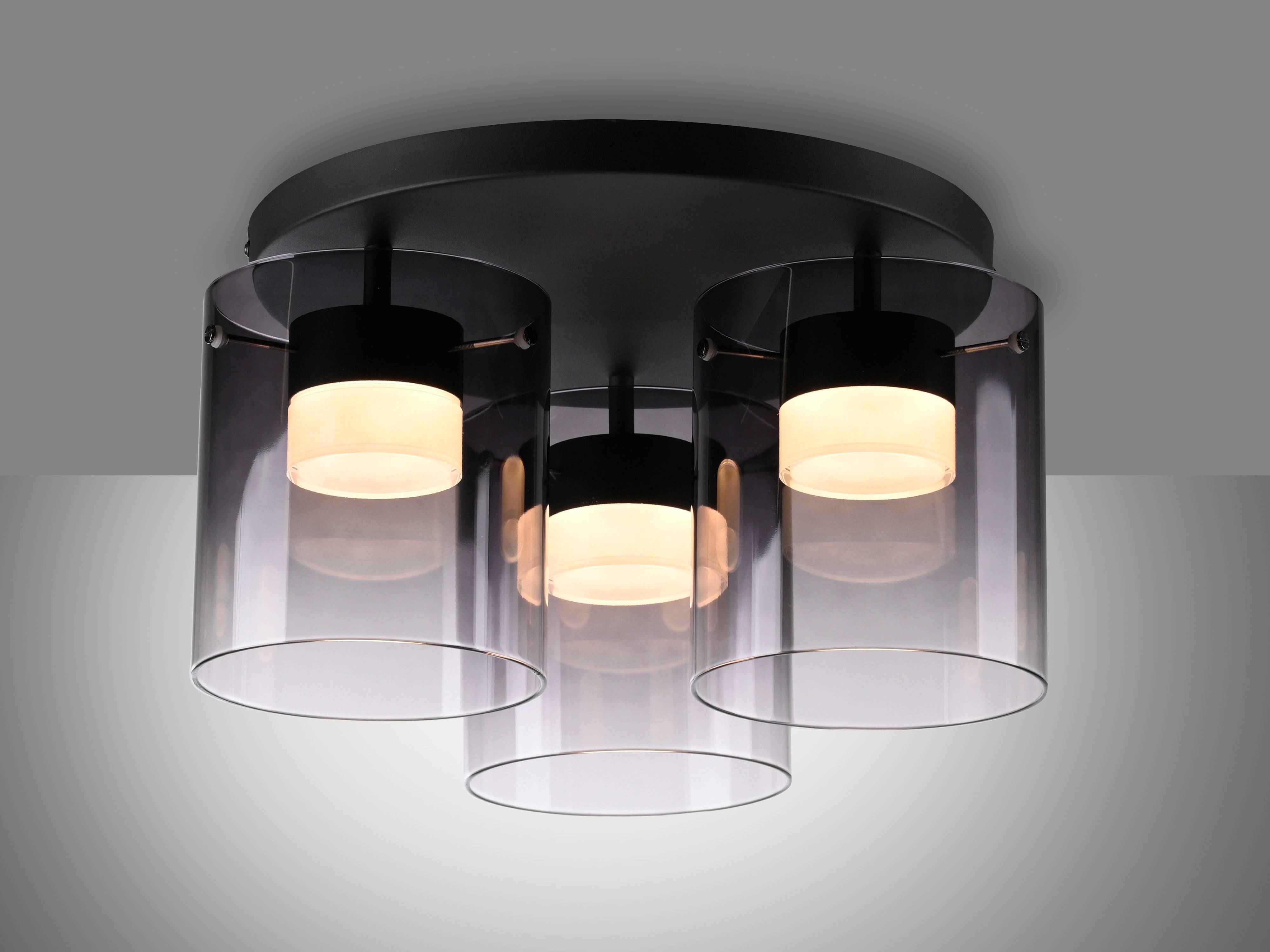 JUST LIGHT LED-Deckenleuchte 14041-18, 22,5W, 2400lm, 3000K, schwarz