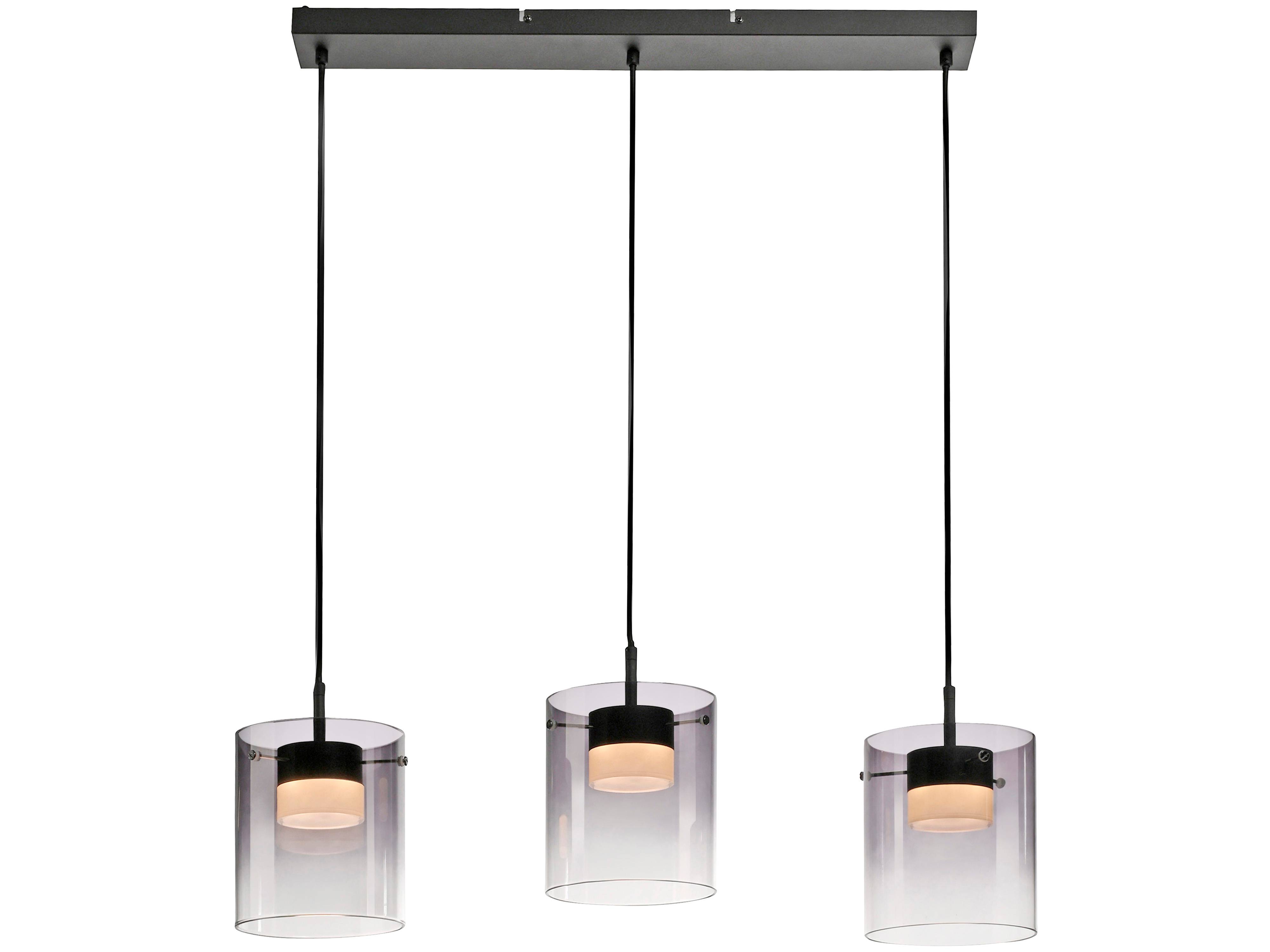 JUST LIGHT LED-Pendelleuchte 14043-18, 22,5W, 2400lm, 3000K, schwarz