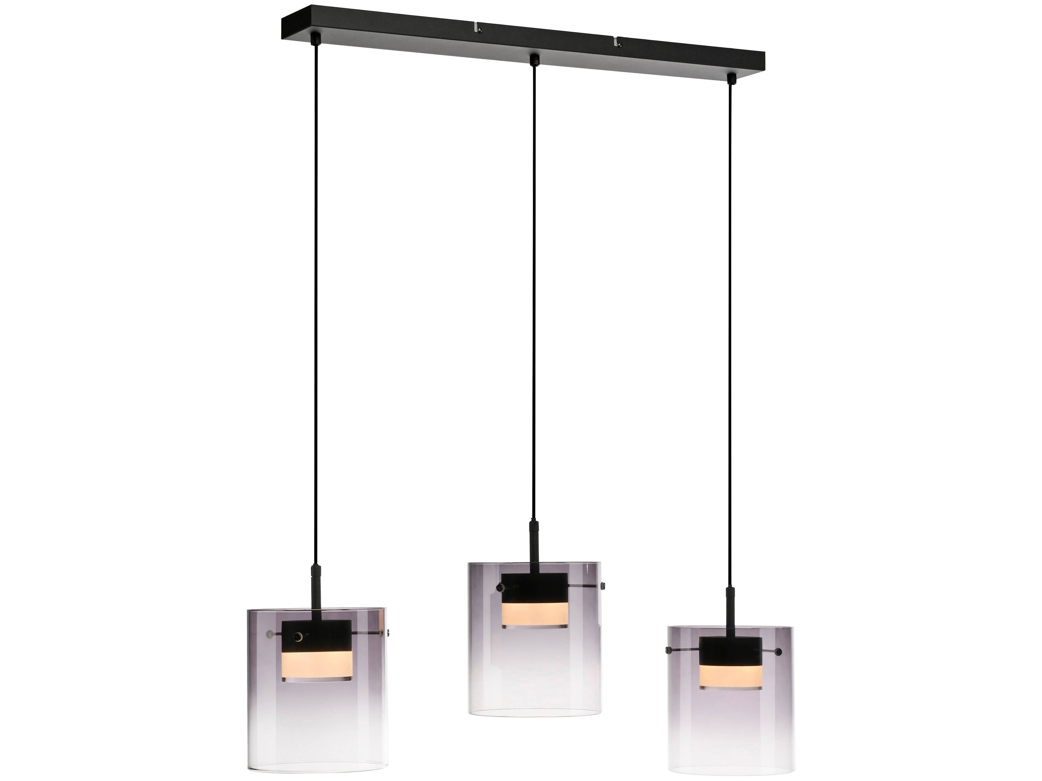 JUST LIGHT LED-Pendelleuchte 14043-18, 22,5W, 2400lm, 3000K, schwarz