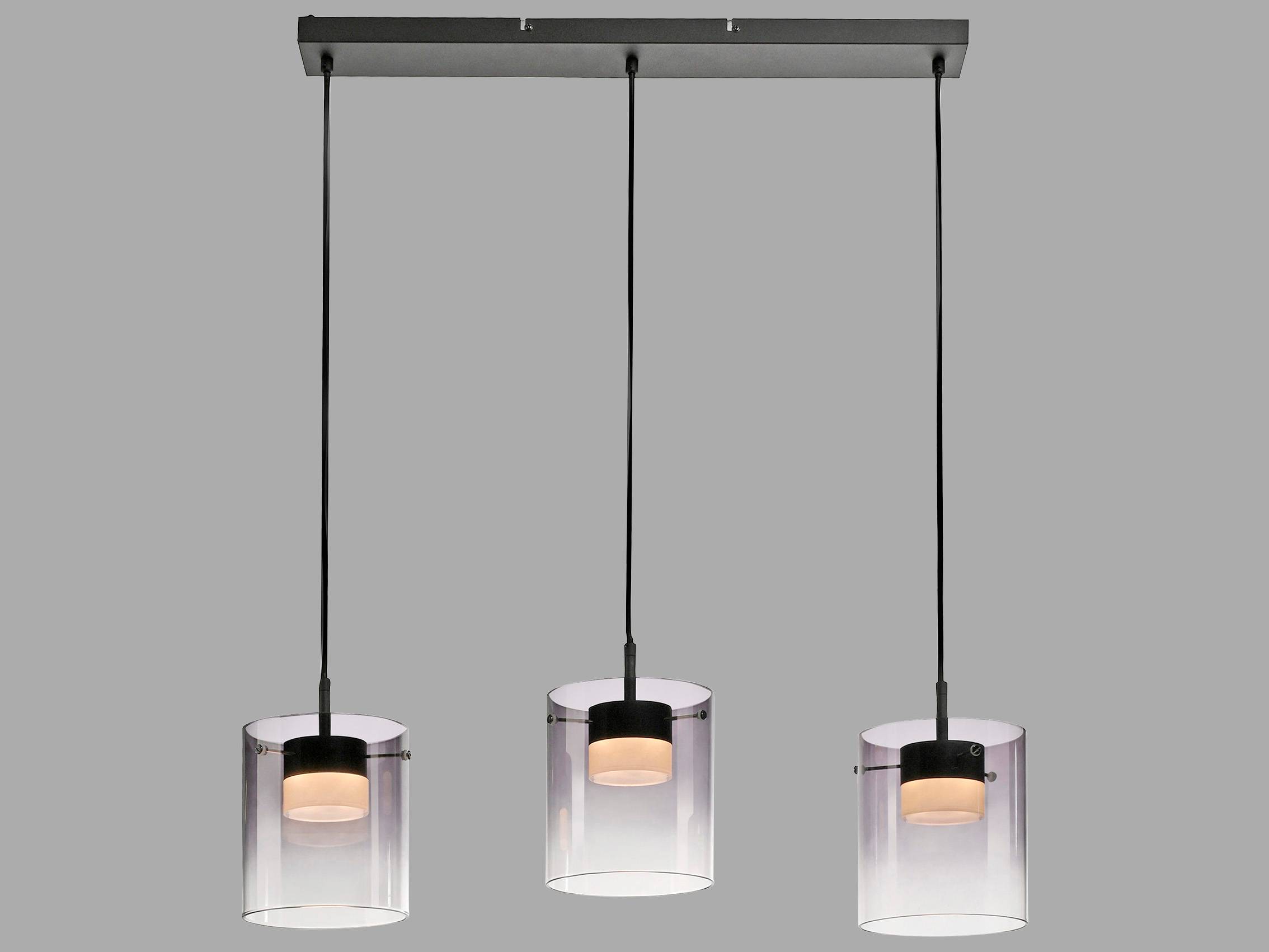 JUST LIGHT LED-Pendelleuchte 14043-18, 22,5W, 2400lm, 3000K, schwarz