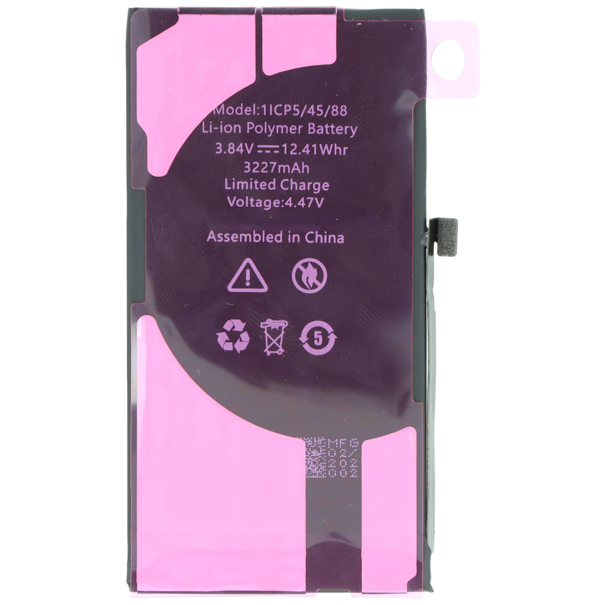 Akku passend für Apple iPhone 13, Li-Polymer, 3,84V, 3227mAh, 12,4Wh, built-in, ohne Werkzeug