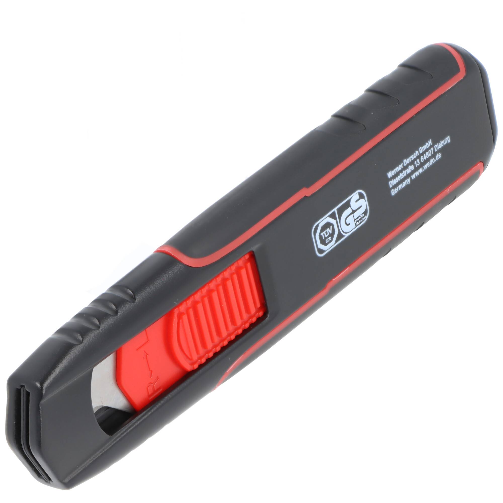 Safety-Cutter Double Side 2in1 Cutter, mit Hakenklinge und Standardklinge, gummierte Griffzone