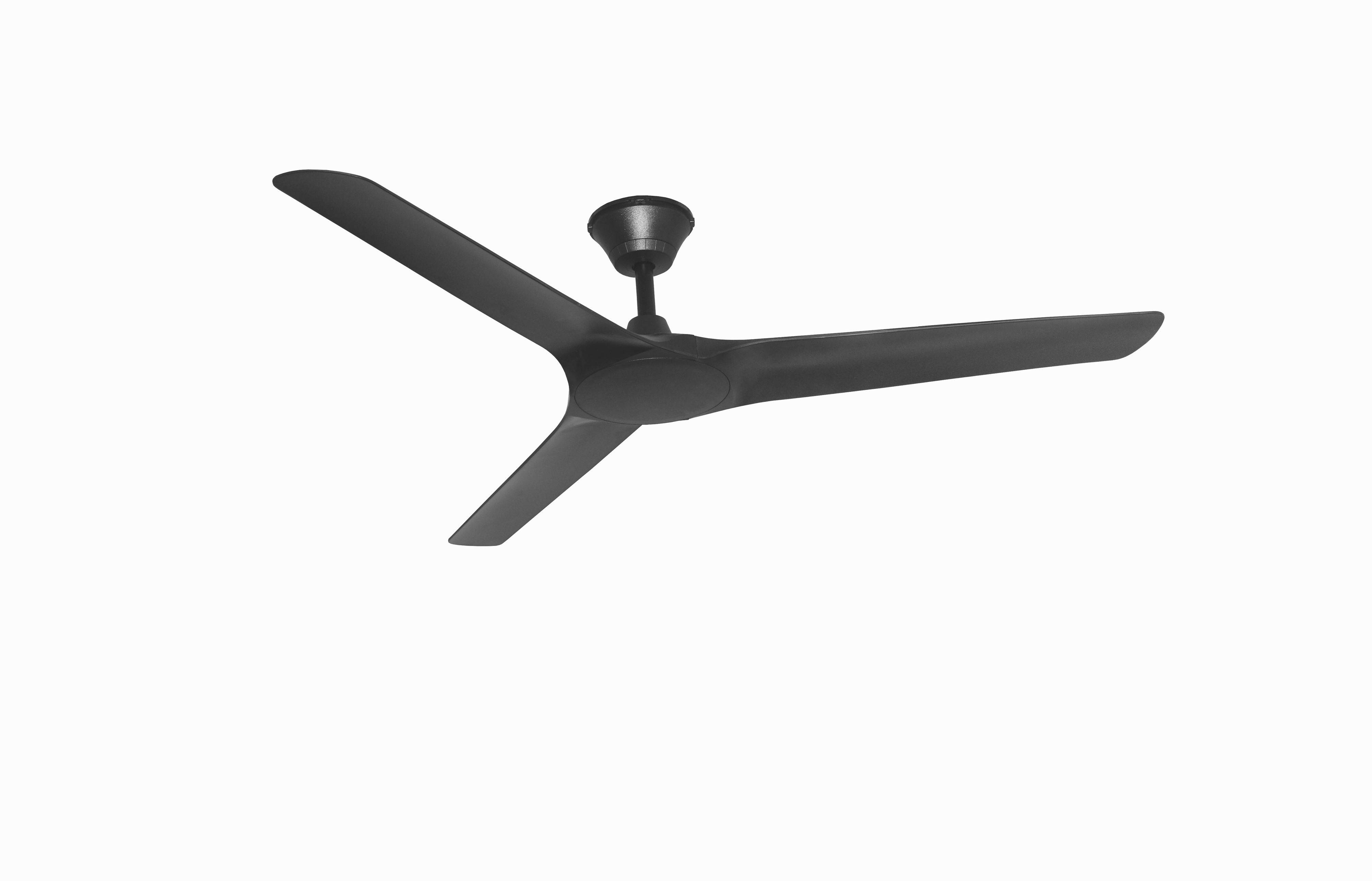 Outdoor DC Deckenventilator Abyss Schwarz 142 cm
