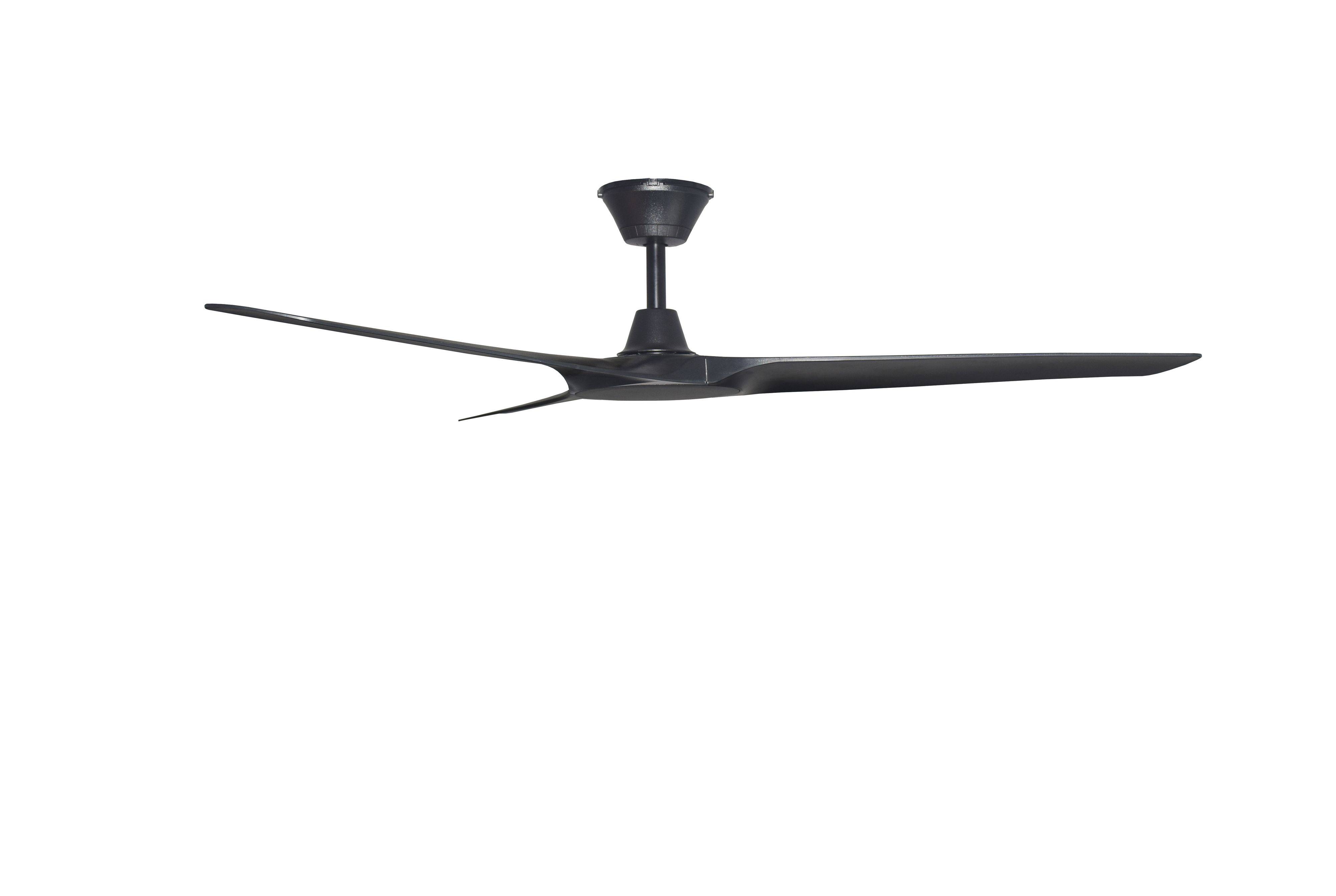 Outdoor DC Deckenventilator Abyss Schwarz 142 cm