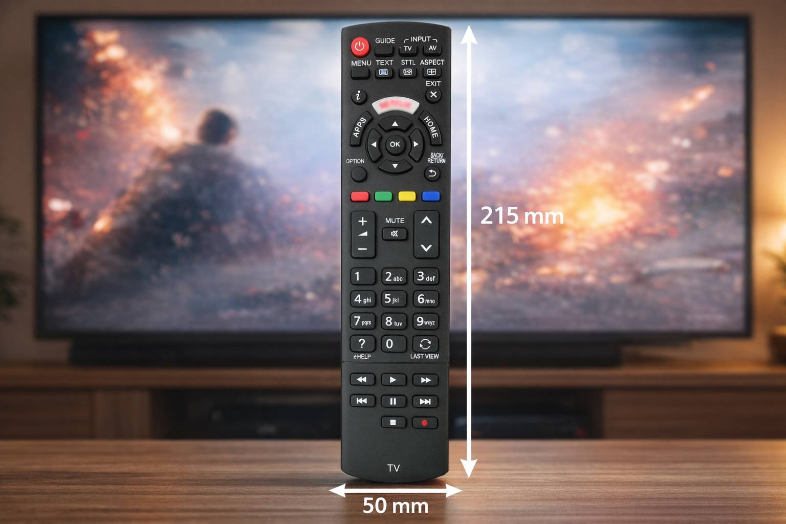 azurano Fernbedienung für PANASONIC N2QAYB001009 - TX-32CS510B E, TX-40CS520B E, TX-40DX600E, TX-49DX600E, TX-50CS520B