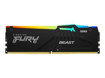 DDR5 128GB PC 5200 CL40 Kingston KIT (4x32GB) FURY Beast RGB retail Multimedia-Technik