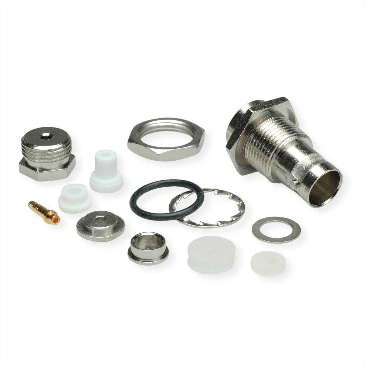 TELEGÄRTNER BNC-Kabeleinbaubuchse 50 Ohm, für RG178B/U Druckverschraubung