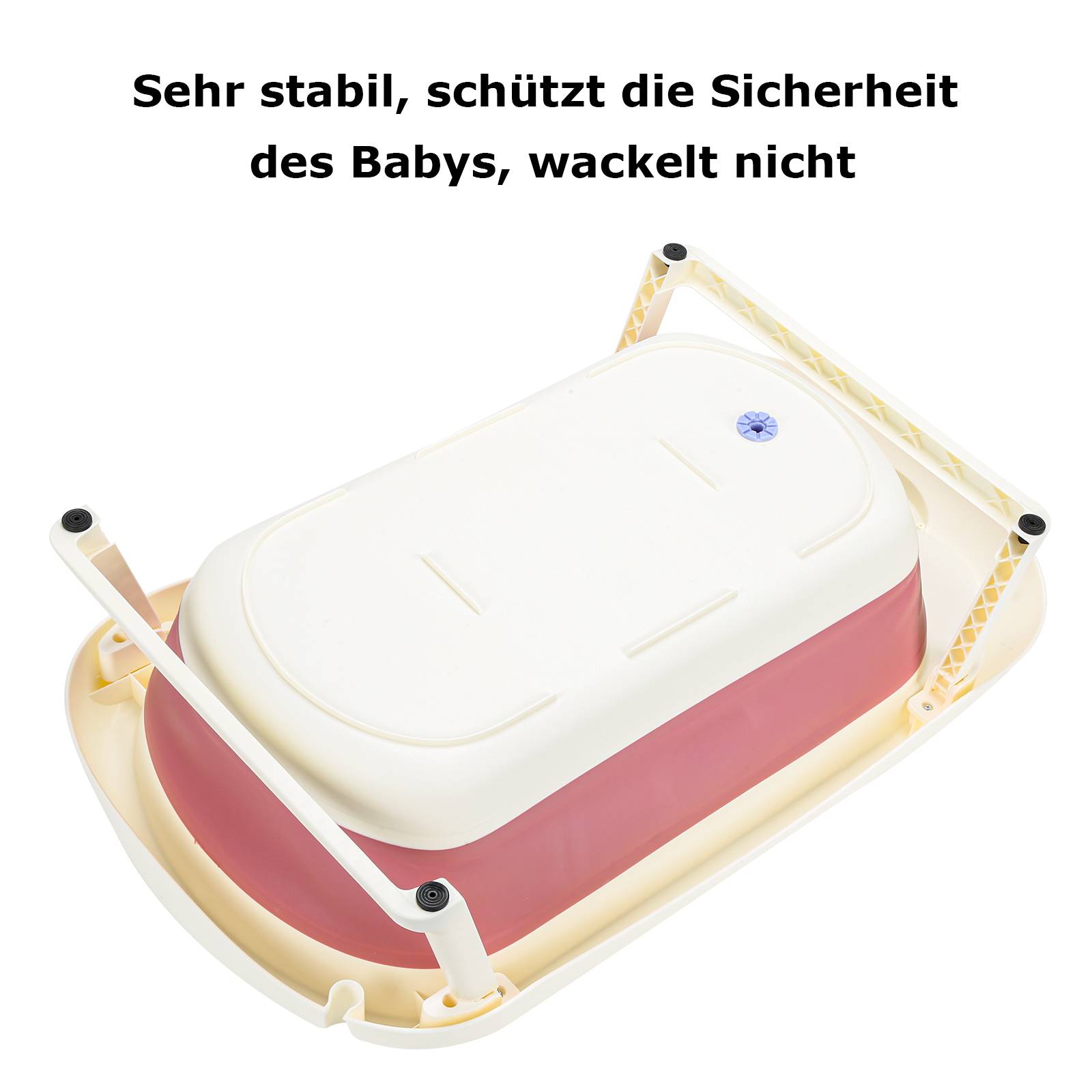 Baby Badewanne Neugeborenen Faltbare Babywanne Kinderbadewanne Temperatur-Sensor,Rosa