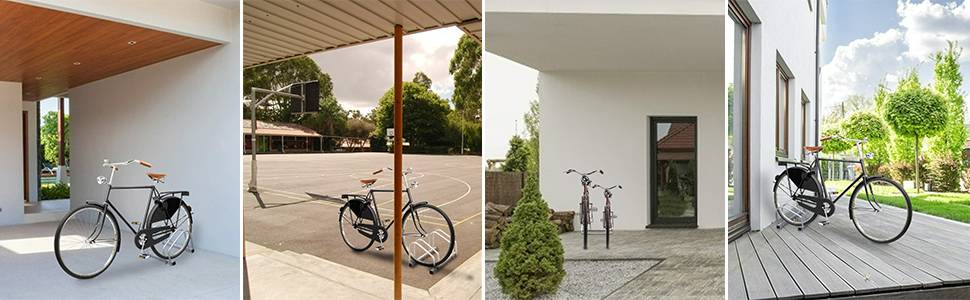 Fahrradständer für 2 Räder Ständer Silber Rad Radständer Aufstellständer Fahrradparksystem in verschiedenen Größen