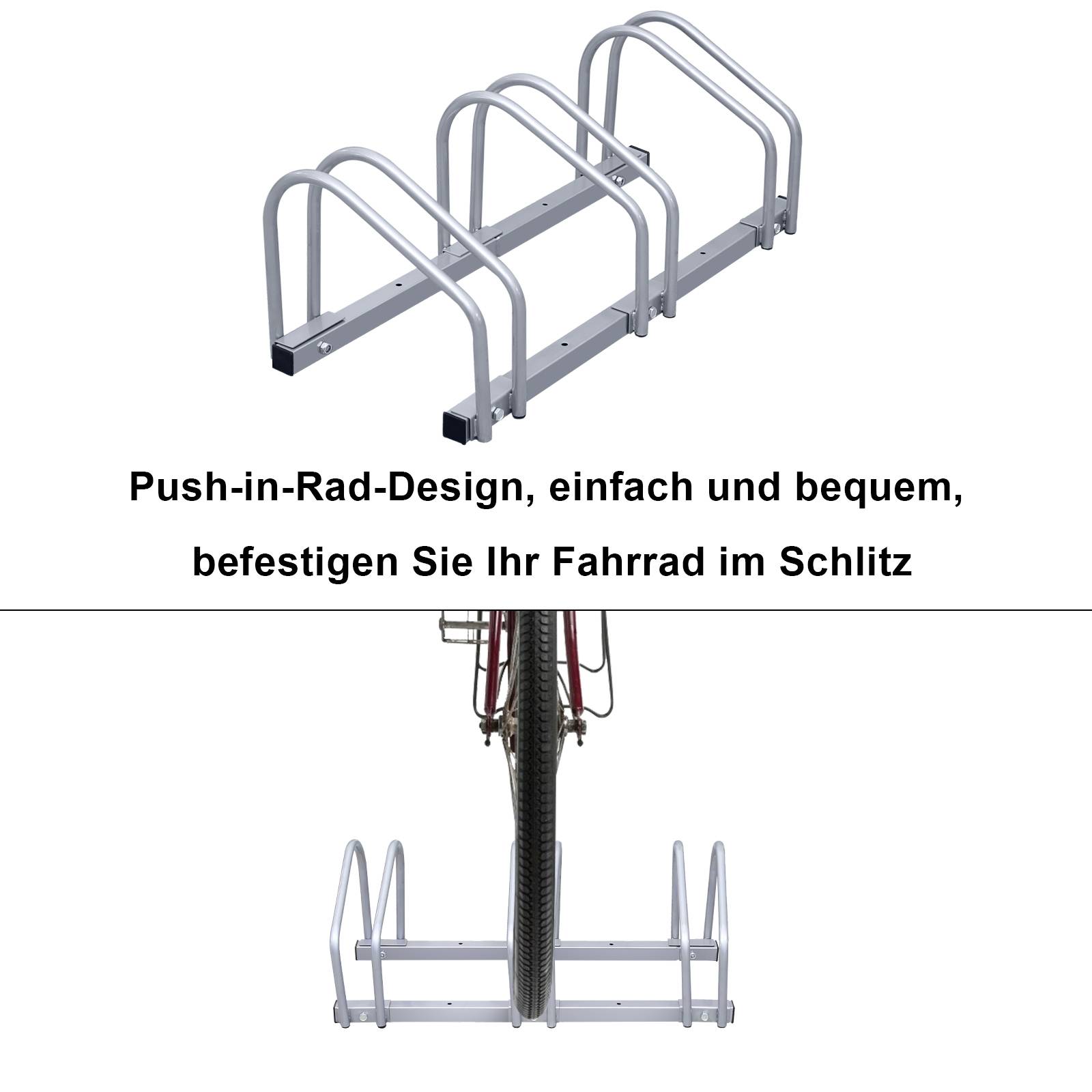 Fahrradständer für 3 Räder Ständer Silber Rad Radständer Aufstellständer Fahrradparksystem in verschiedenen Größen