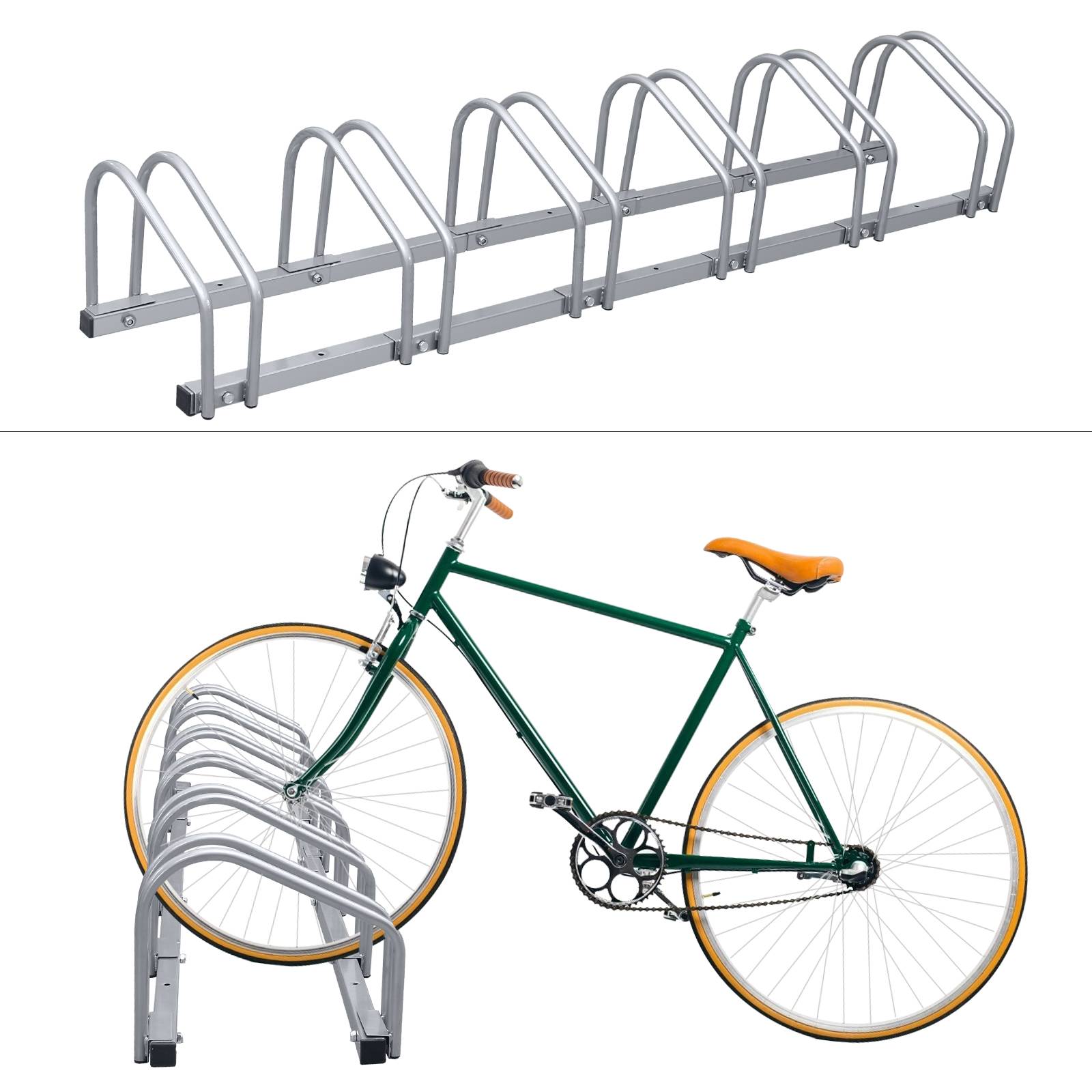 Fahrradständer für 6 Räder Ständer Silber Rad Radständer Aufstellständer Fahrradparksystem in verschiedenen Größen