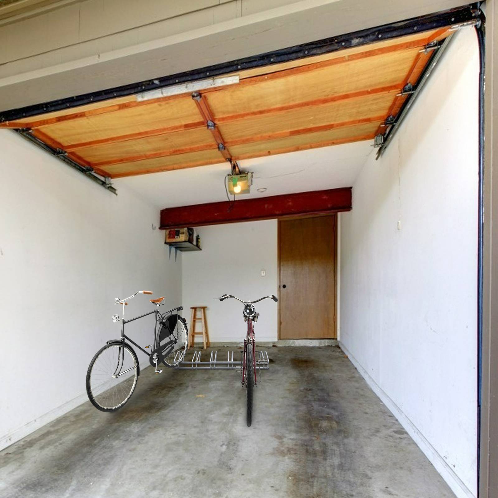 Fahrradständer Hinterradständer Mehrfachständer 6 Fahrräder Silber in verschiedenen Größen