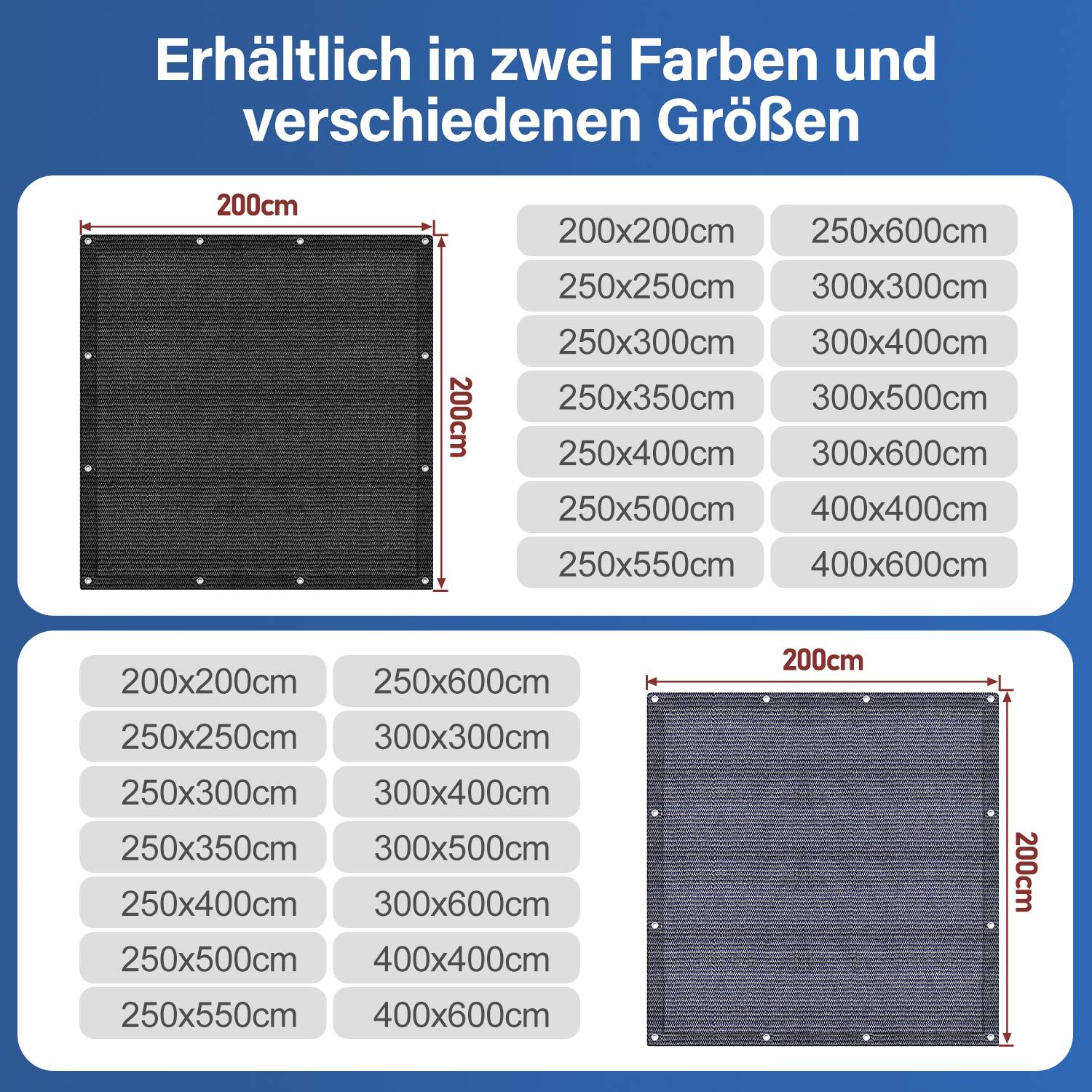 Vorzeltteppich,Zeltteppich,Rasenschutz,viele Größen,250x400cm, Grau/Schwarz
