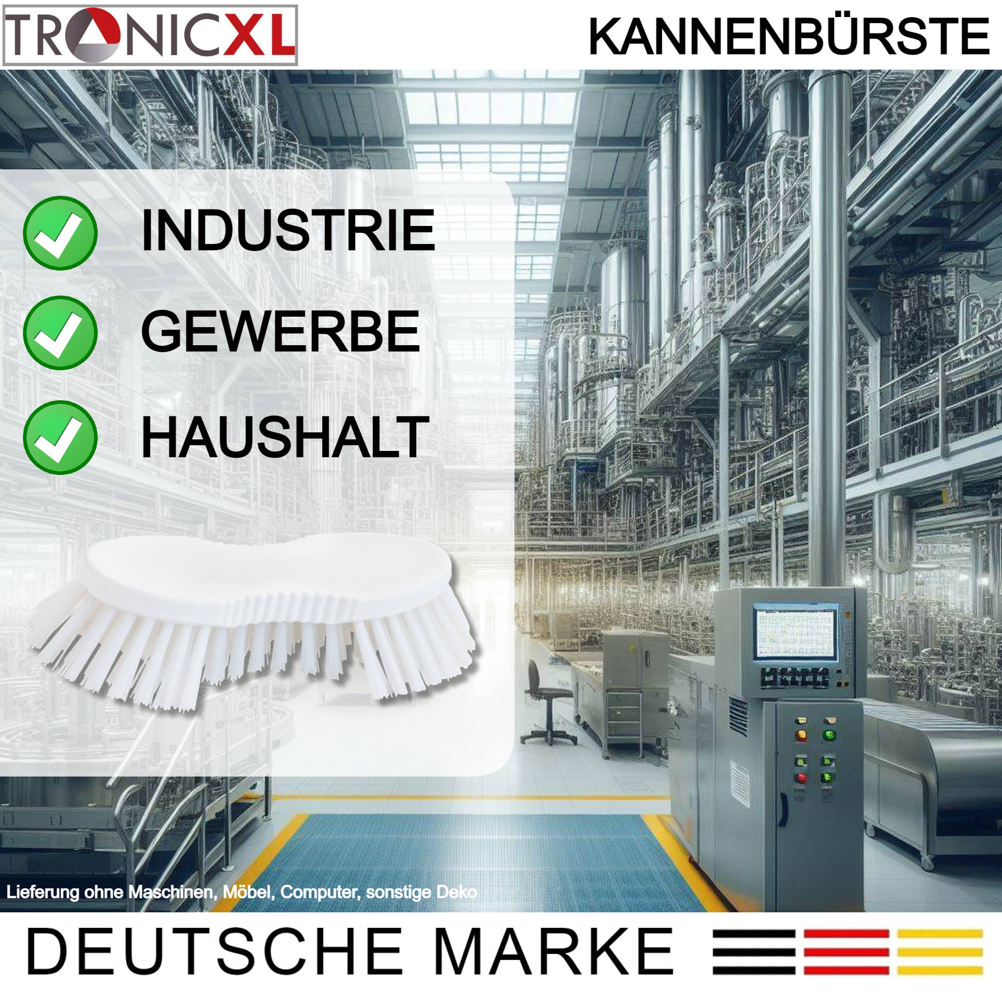 Premium Kannenbürste kochfest Scheuerbürste Bürste Putzbürste robust Reinigung Flaschenbürste Haushalt Gastronomie