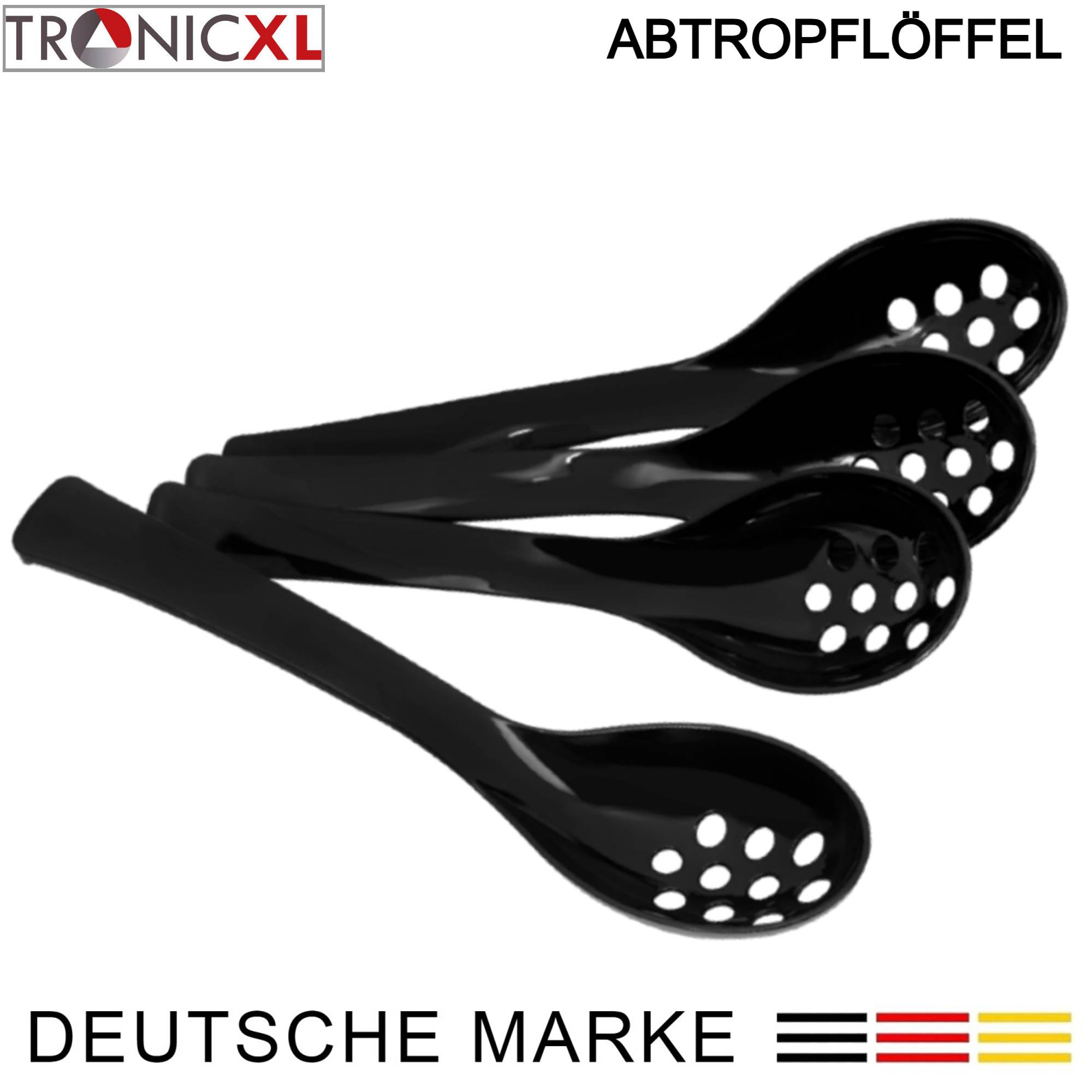 6 Stück Abtropflöffel Schaumlöffel Löffel Löffelsieb Schaumkelle Abseihlöffel Küchenzubehör Küchengeräte Gastronomie