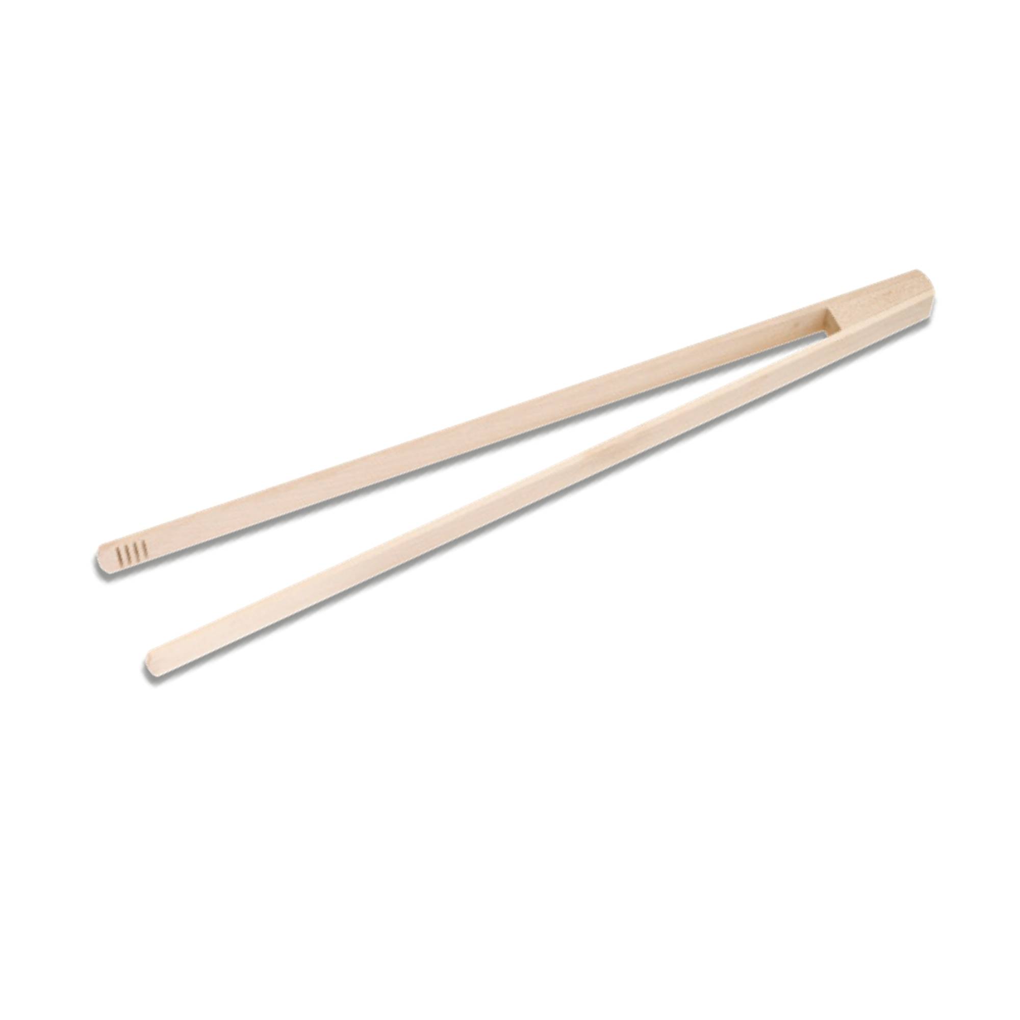 100 Stück Grillzange 32cm Bratwurstzange Grillen Grill Zange BBQ Posten Essstäbchen Küche Gastro Party robust Sushi Holz