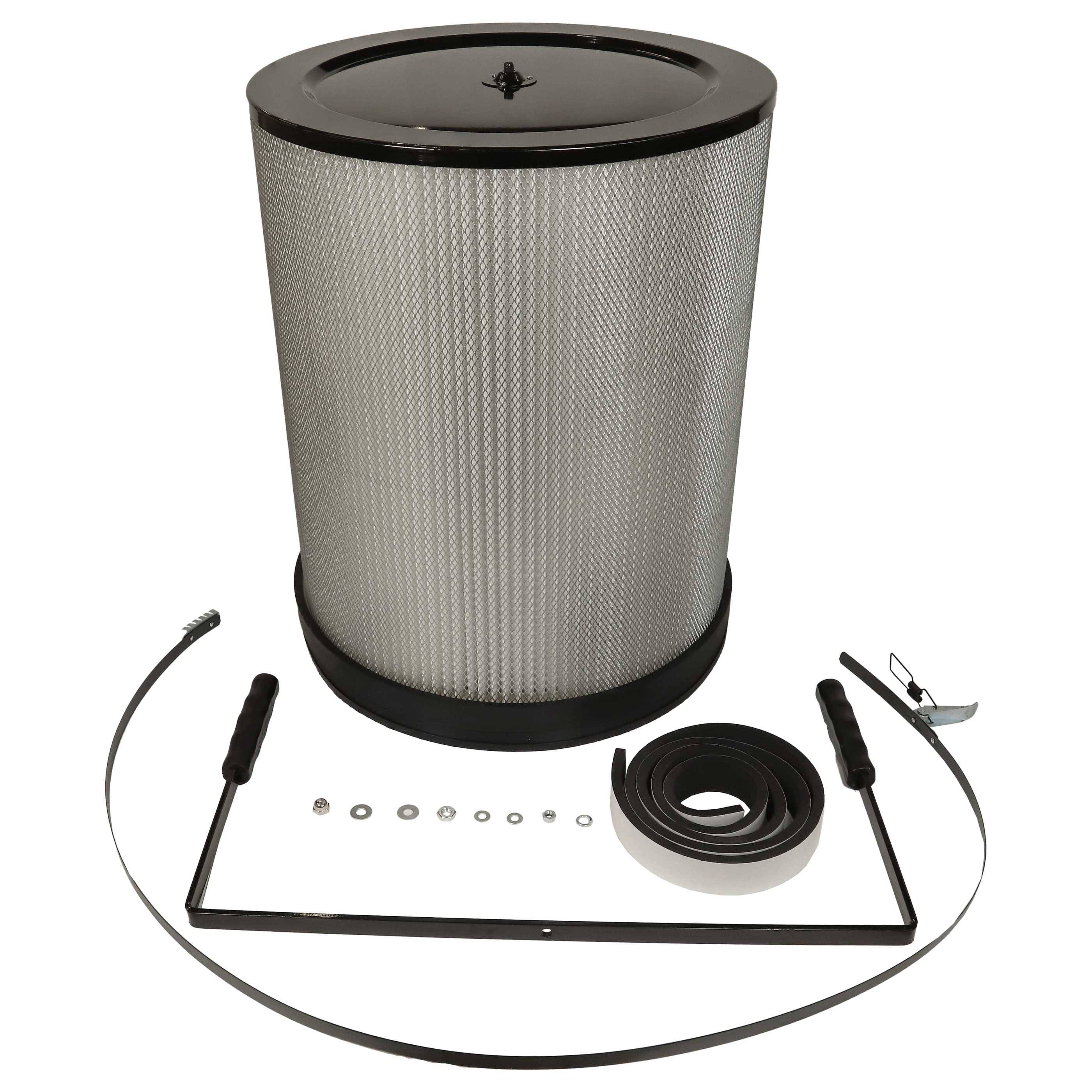 vhbw Feinstaubfilter kompatibel mit BAMATO AB-2530 | AB-3900 Absauganlage - Feinstaub-Filterpatrone mit Reinigungsbürste