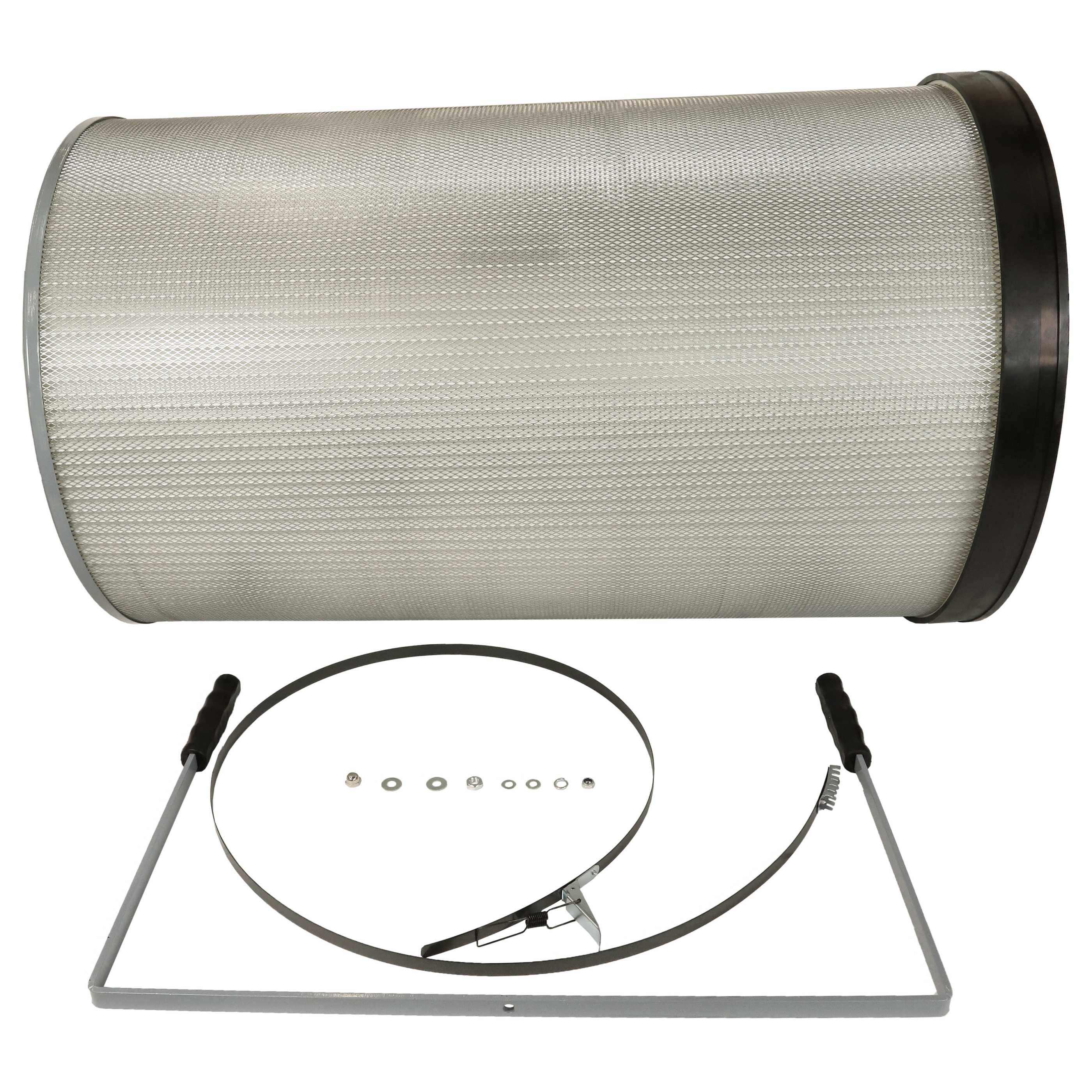 vhbw Feinstaubfilter kompatibel mit Holzmann ABS8000PRO Absauganlage | Feinstaub-Filterpatrone mit Reinigungsbürste