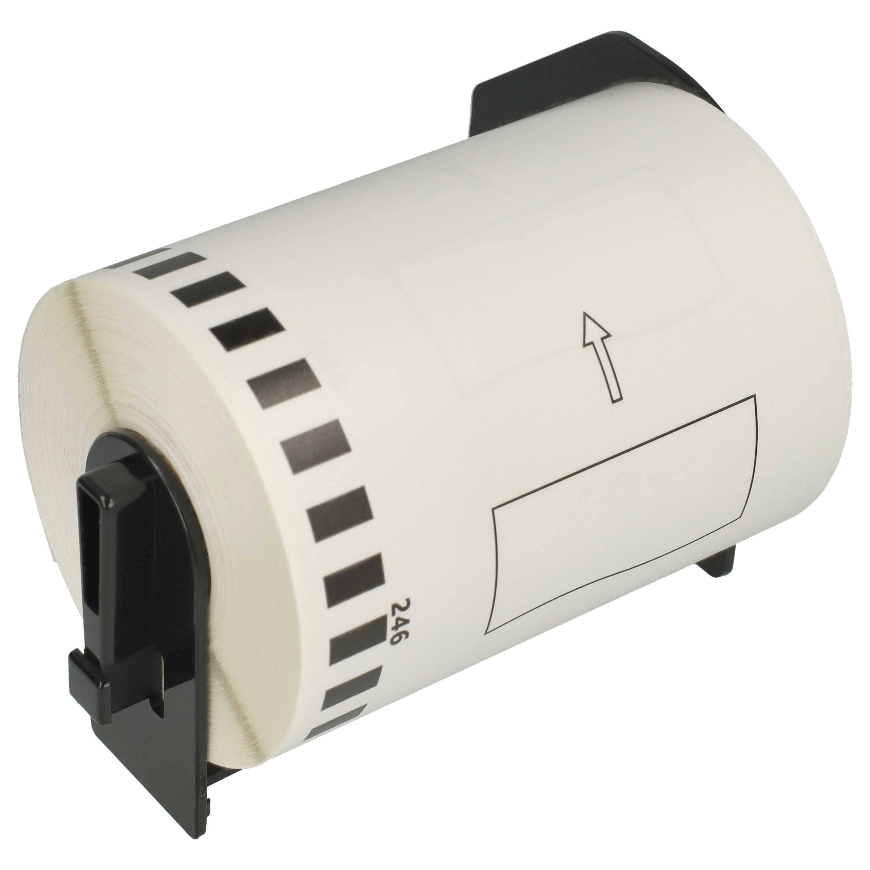 vhbw 5x Etiketten-Rolle mit Halter 103mm x 30,48m kompatibel mit Brother P-Touch QL 1110, QL 1100 Serie Etiketten-Drucker - Selbstklebend