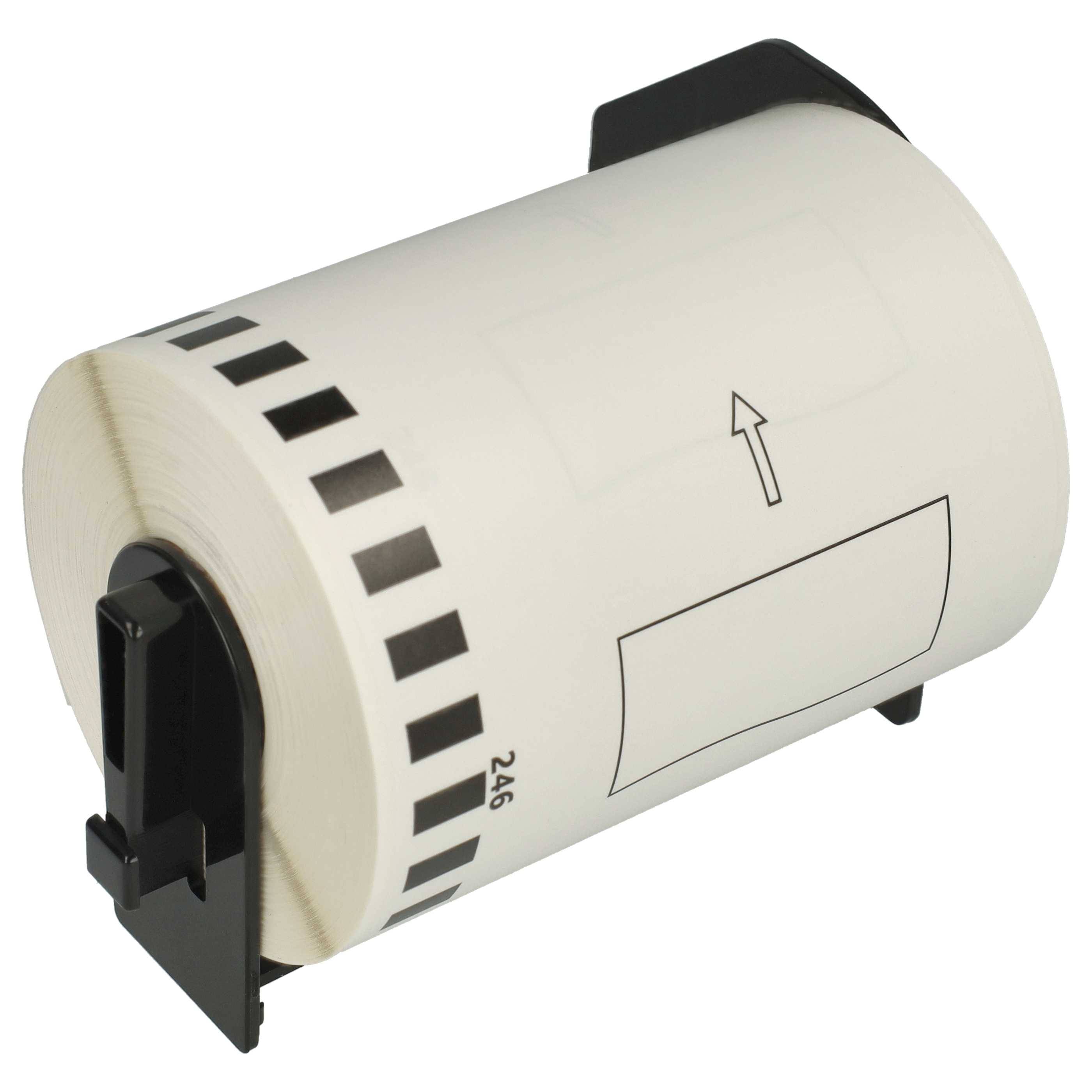 vhbw 10x Etiketten-Rolle mit Halter 103mm x 30,48m kompatibel mit Brother P-Touch QL 1110 Serie Etiketten-Drucker - Selbstklebend