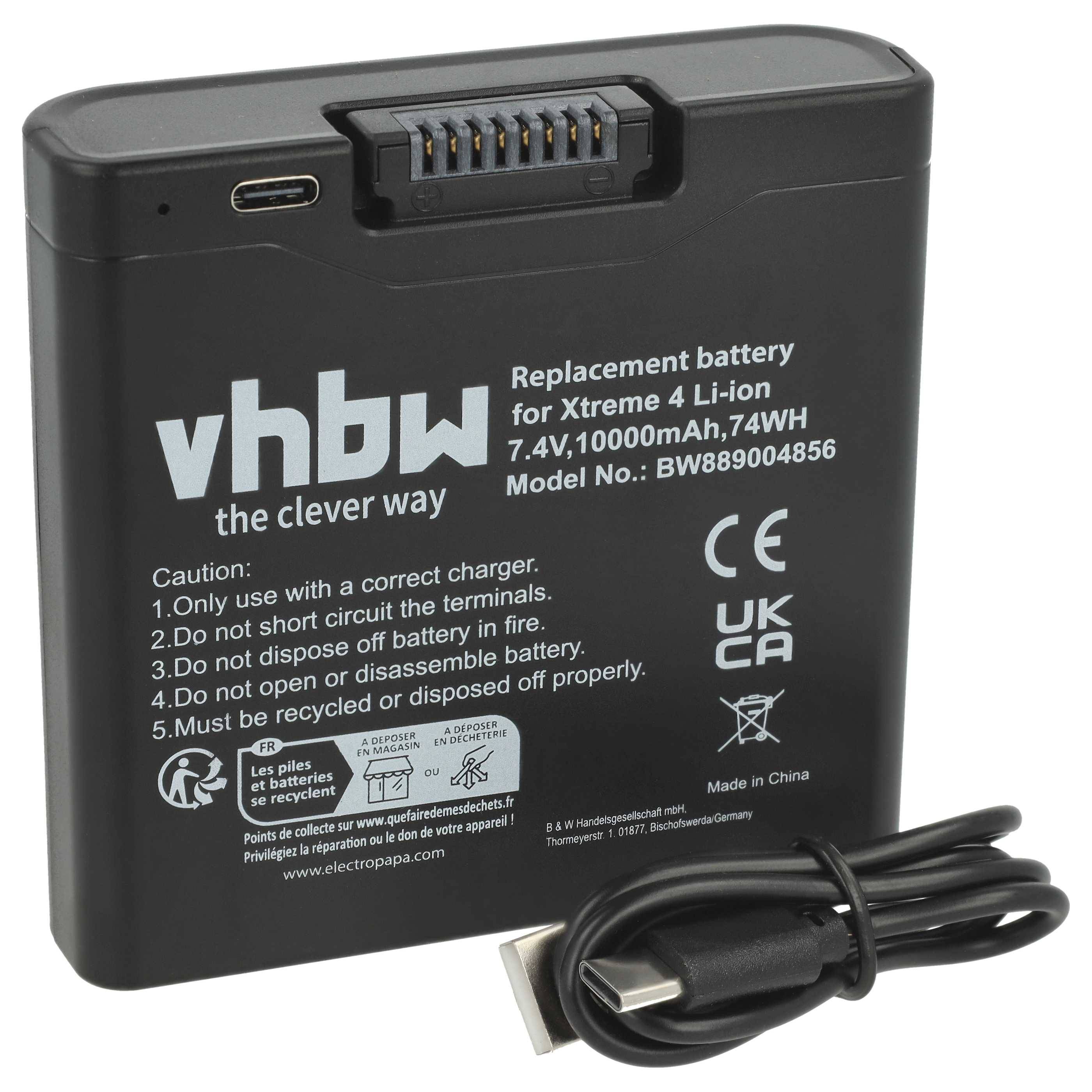 vhbw Akku Ersatz für FG4CELL21700G für Lautsprecher Boxen Speaker (10000 mAh, 7,4 V, Li-Ion)
