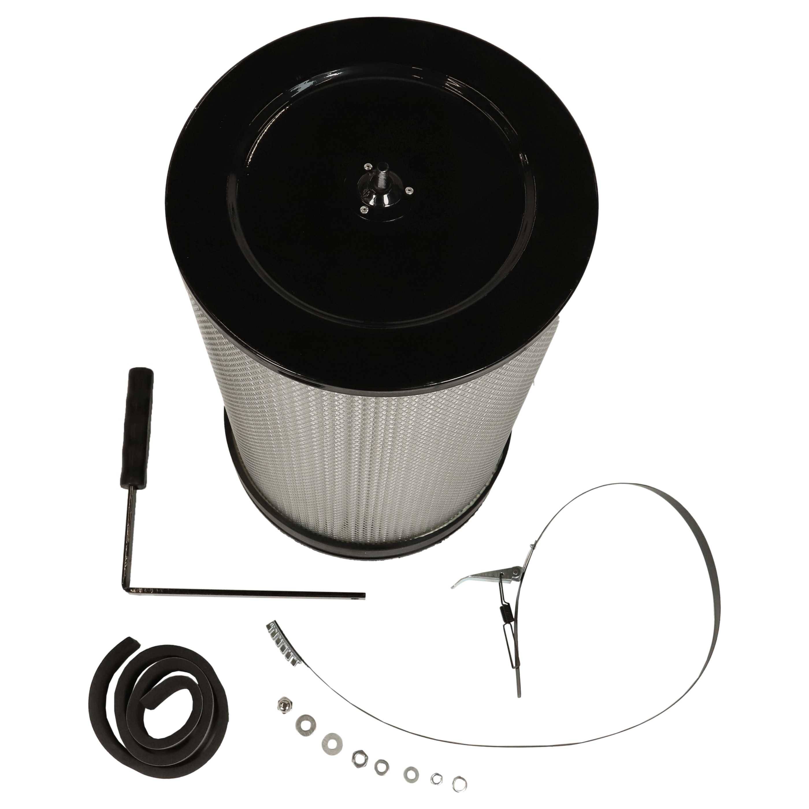 vhbw 2x Feinstaubfilter kompatibel mit Metabo SPA 1700 D, 1200 Absauganlage - Feinstaub-Filterpatrone mit Reinigungsbürste