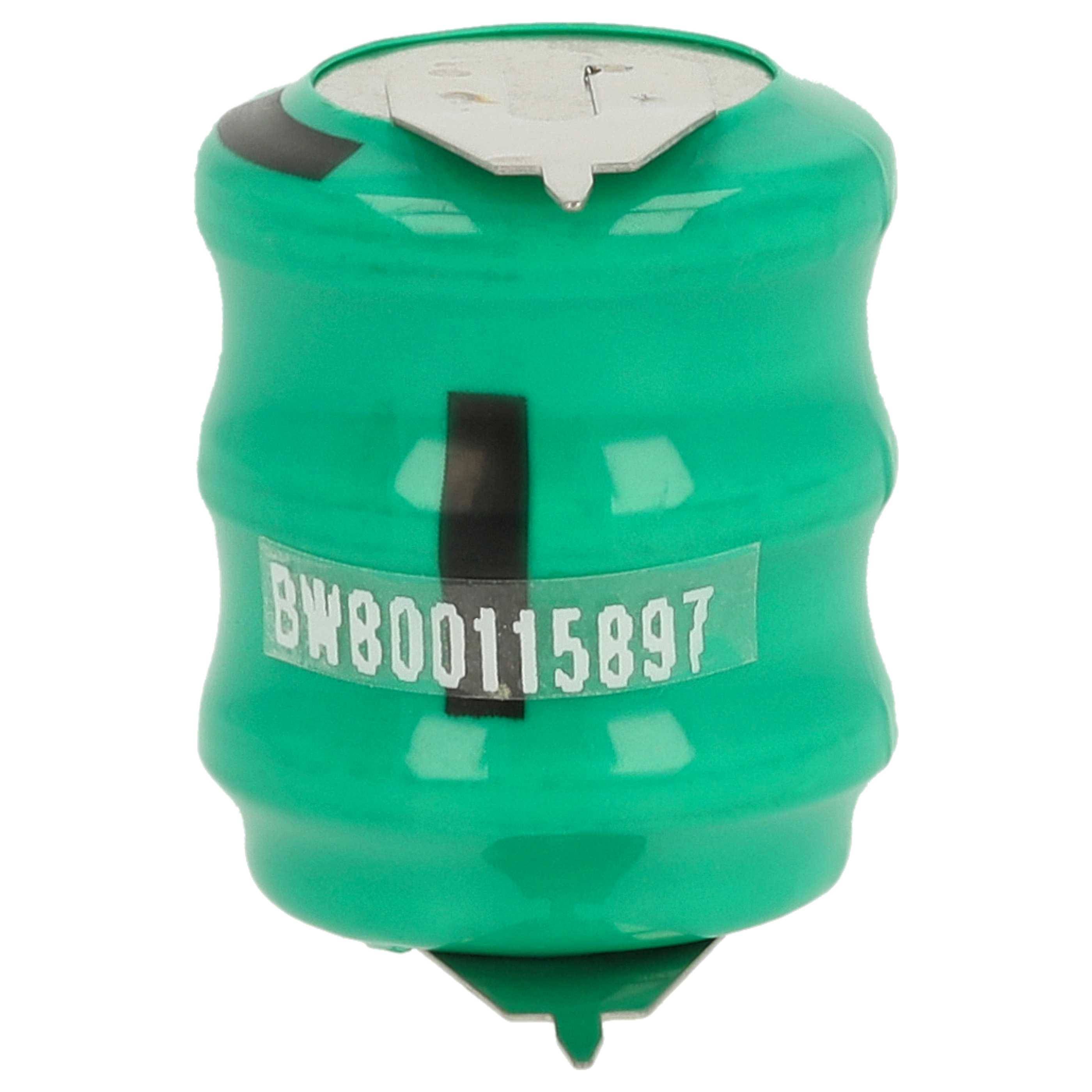 vhbw 100x NiMH Ersatz Knopfzellen-Akku Typ 3/V80H 2-Pins 80mAh 3,6V kompatibel mit Modellbau-Akkus, Solar-Leuchten uvm.