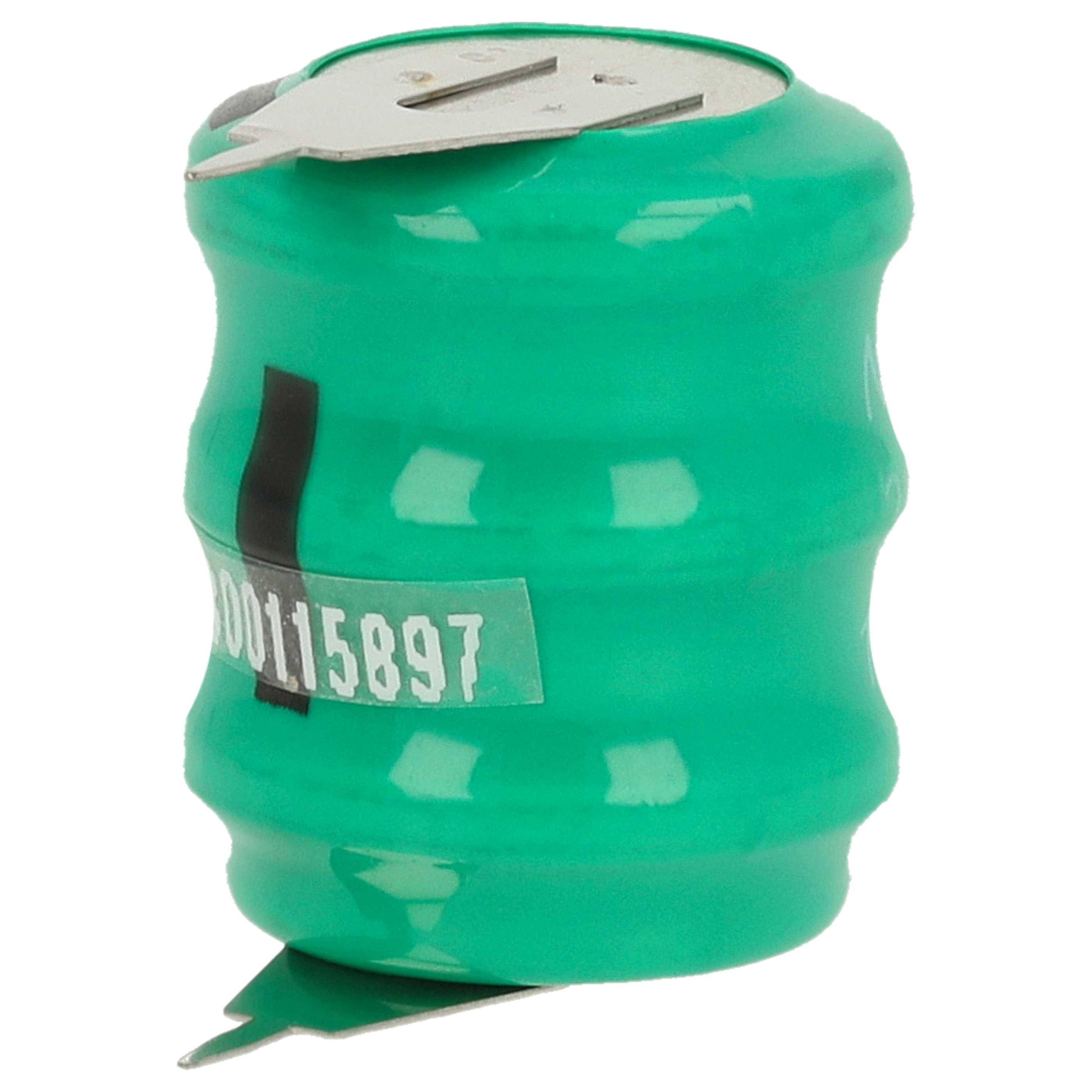 vhbw 100x NiMH Ersatz Knopfzellen-Akku Typ 3/V80H 2-Pins 80mAh 3,6V kompatibel mit Modellbau-Akkus, Solar-Leuchten uvm.