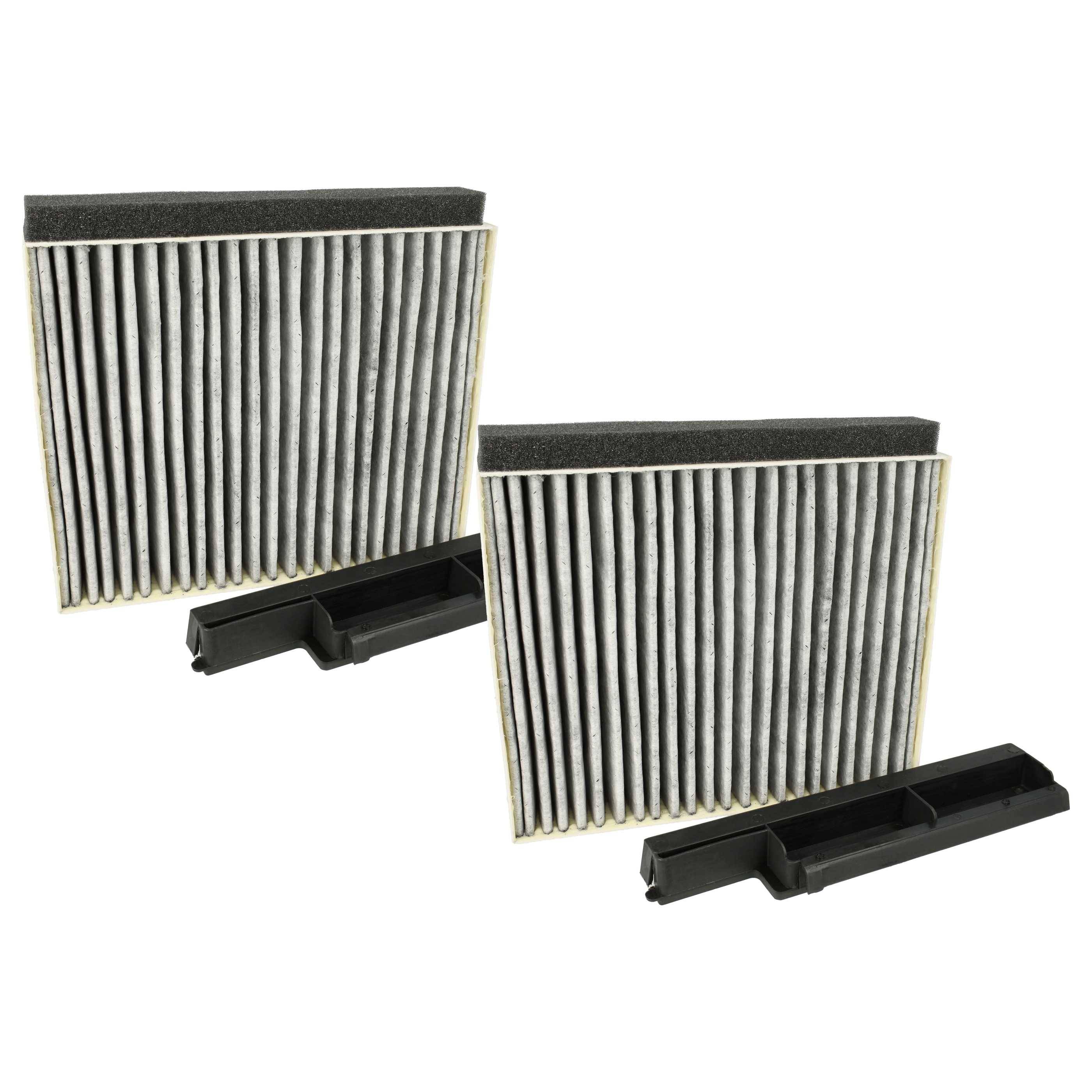 vhbw 2x Aktivkohlefilter kompatibel mit Siemens LC97AFM50/02, LC97BHM50, LC97AFM50B/01, LC97AFM50B/02 Dunstabzugshaube + Halterahmen