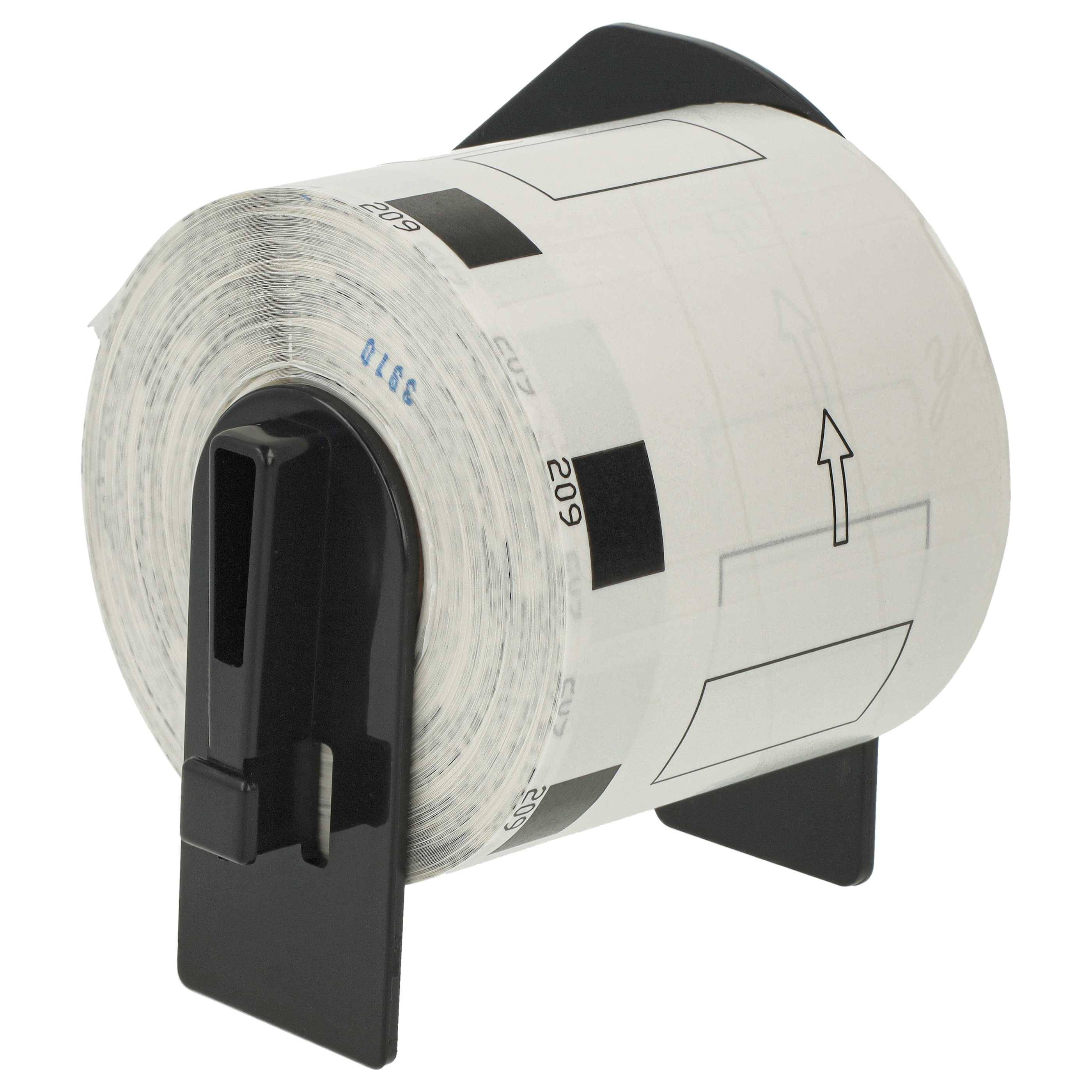 vhbw 5x Etiketten-Rolle mit Halter 62mm x 29mm (800 Etiketten) kompatibel mit Brother PT QL-500, QL-500A Etiketten-Drucker - Premium