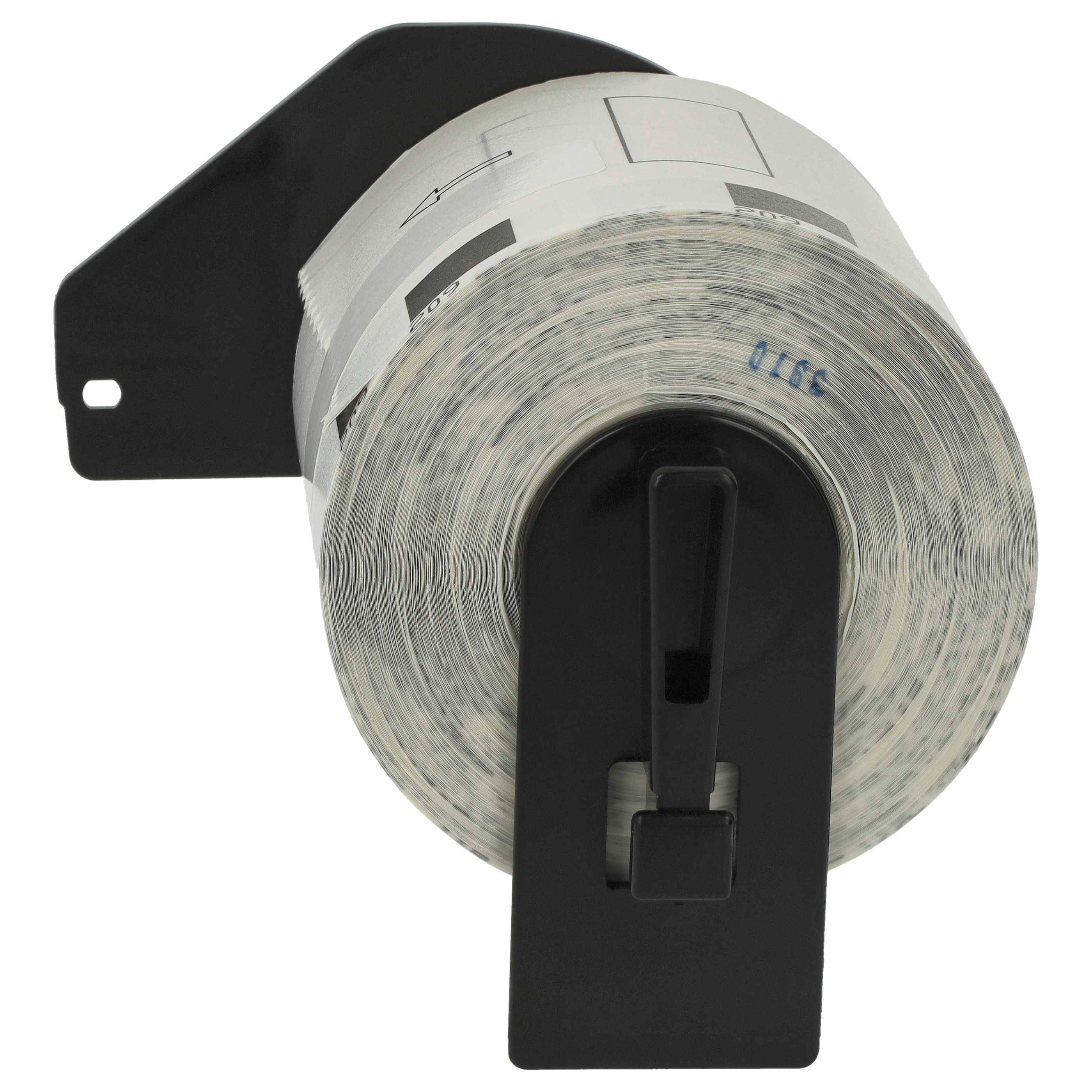 vhbw 5x Etiketten-Rolle mit Halter 62mm x 29mm (800 Etiketten) kompatibel mit Brother PT QL-500, QL-500A Etiketten-Drucker - Premium