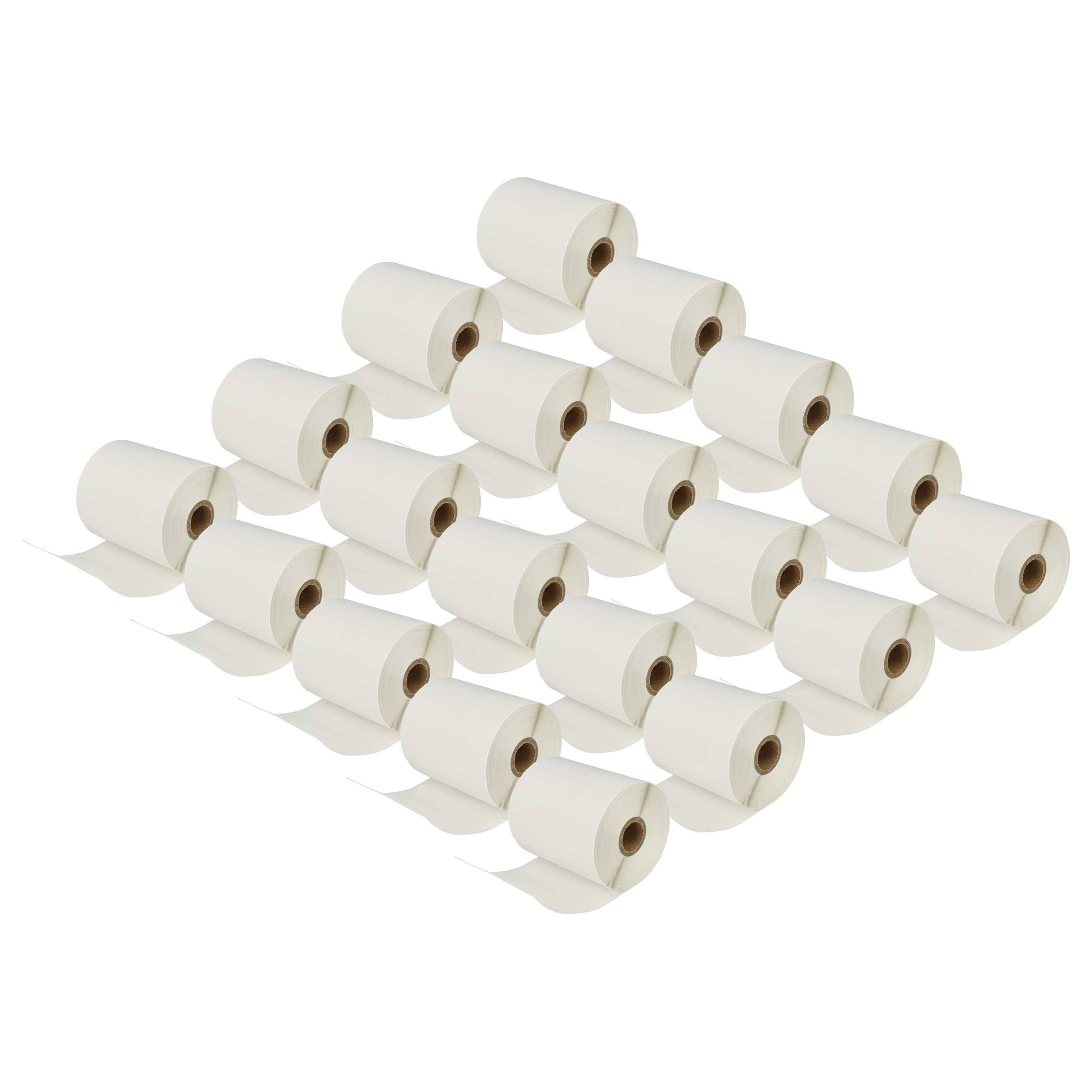 vhbw 20x Etiketten-Rolle 102mm x 50mm (836 Etiketten) kompatibel mit Brother TD-2130, TD-4000, TD-2130N Etiketten-Drucker, Wiederablösbar