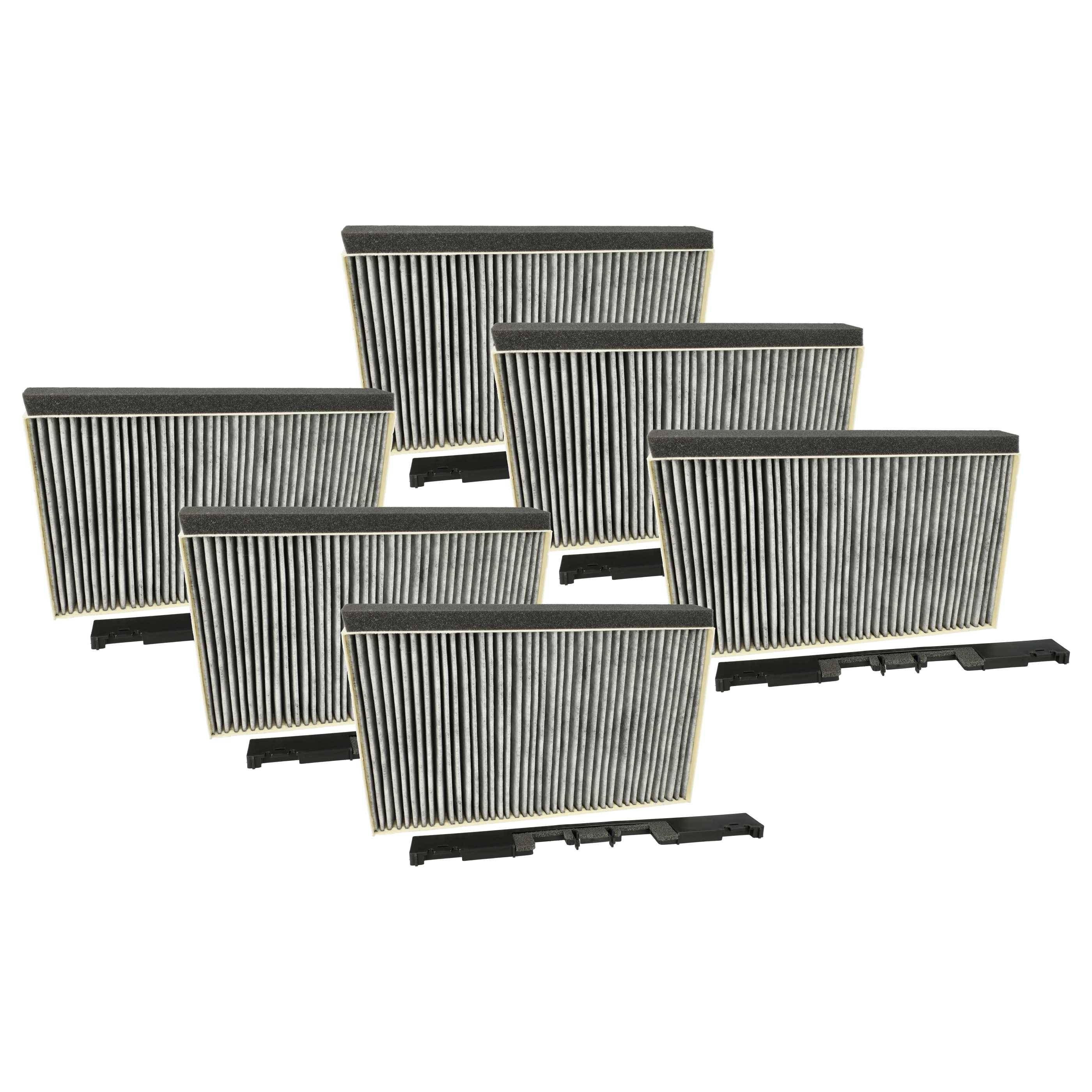 vhbw 6x Aktivkohlefilter kompatibel mit Bosch DIB091E59, DIB091E50/01, DIB091E50/02, DIB091E50/03, DIB091E51/02 Dunstabzugshaube