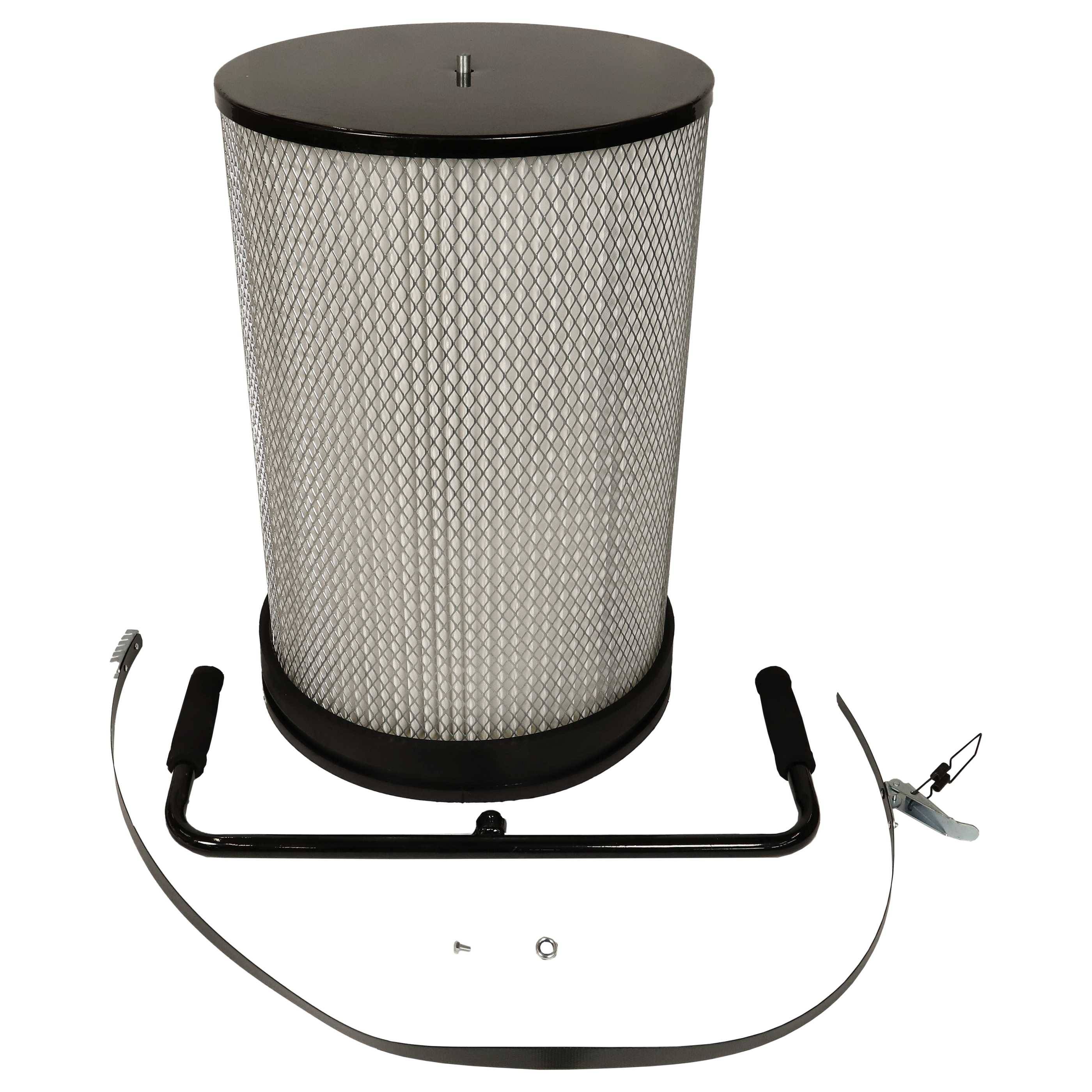 vhbw Feinstaubfilter Ersatz für HBM 7427-E (Model 1) für Absauganlage - Feinstaub-Filterpatrone mit Reinigungsbürste