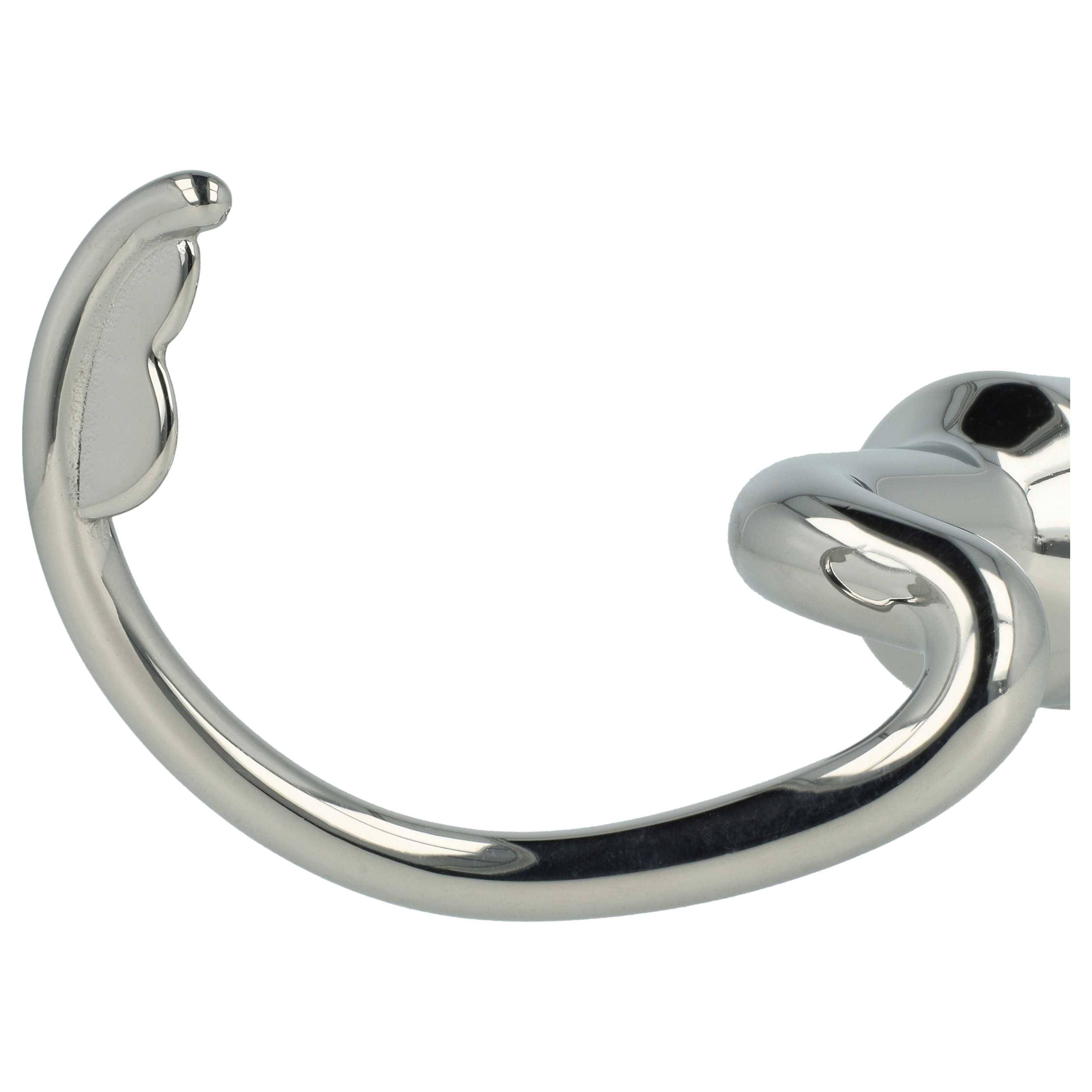 vhbw Knethaken Ersatz für KitchenAid 5K452DH für Küchenmaschine - Rührhaken, spiral, 14 x 6 cm, Edelstahl Silber