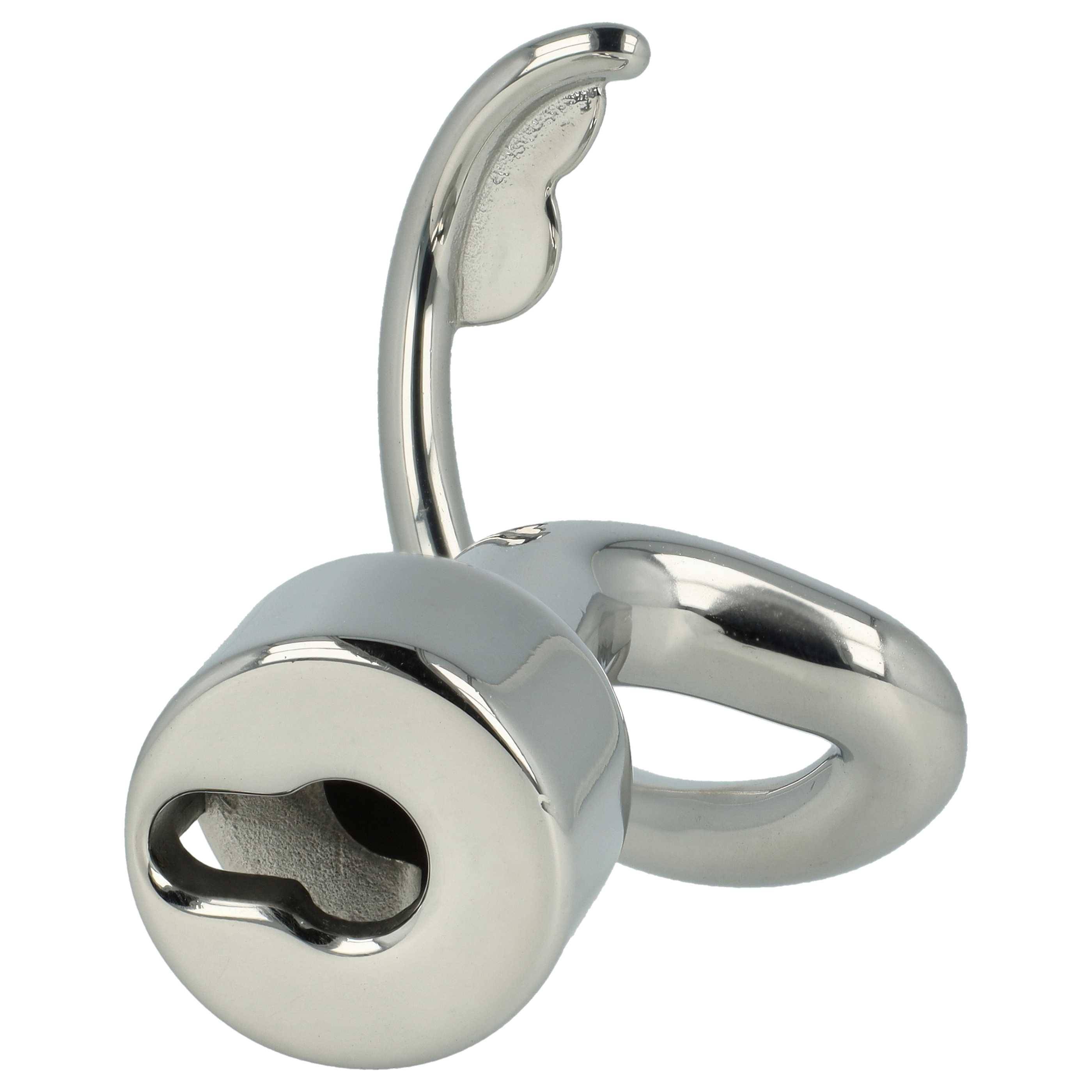 vhbw Knethaken Ersatz für KitchenAid 5K452DH für Küchenmaschine - Rührhaken, spiral, 14 x 6 cm, Edelstahl Silber